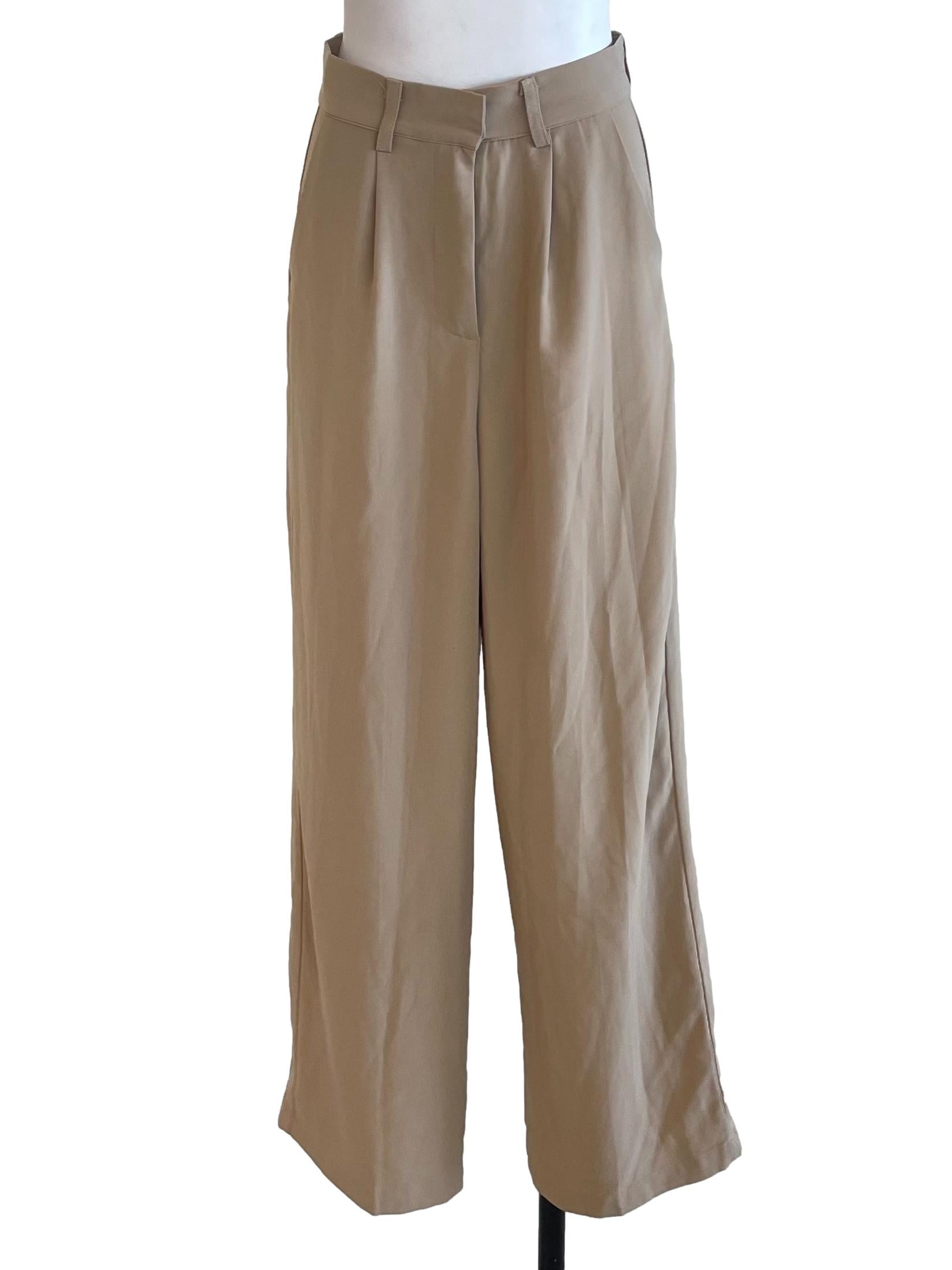 Beige Formal Pants