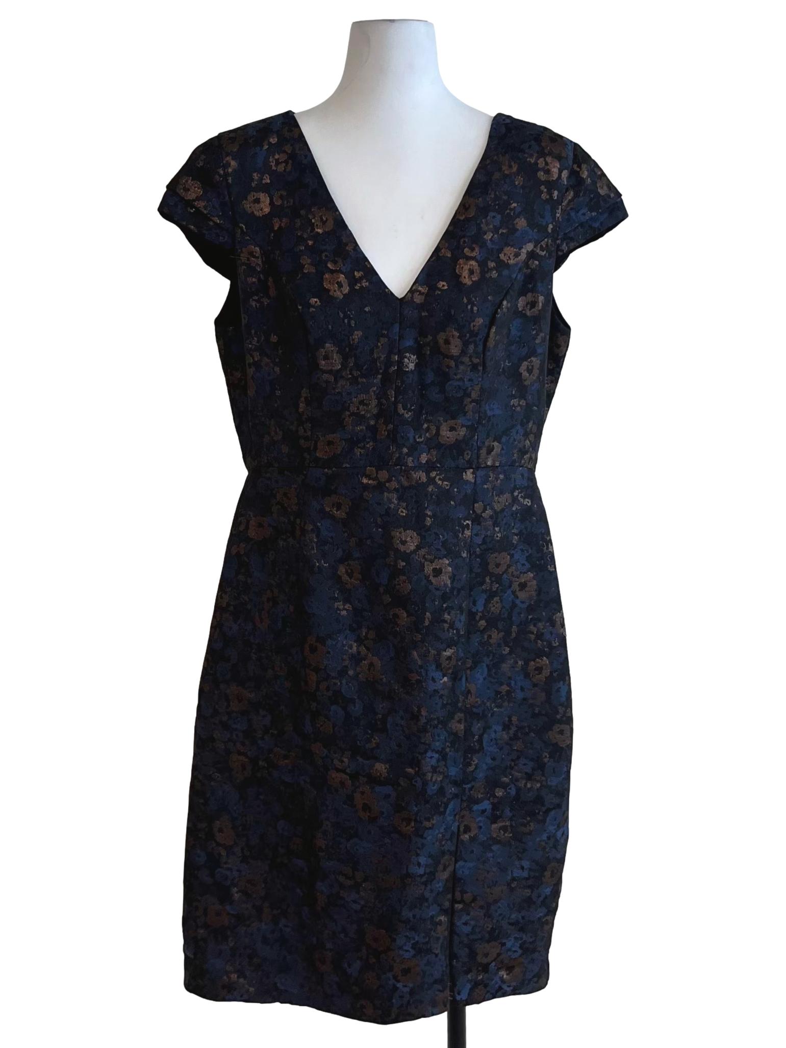 Black V-Neckline Empire Dress