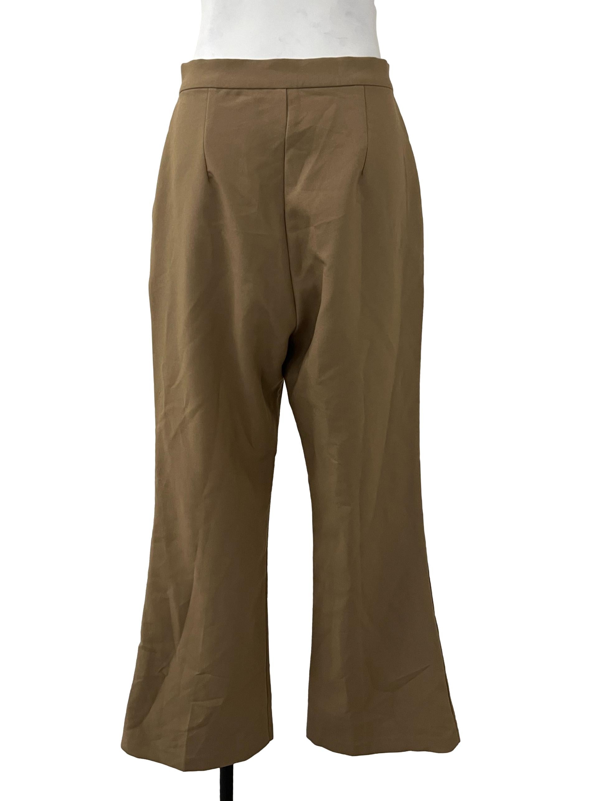 Coffee Brown Flare Bottom Jeans