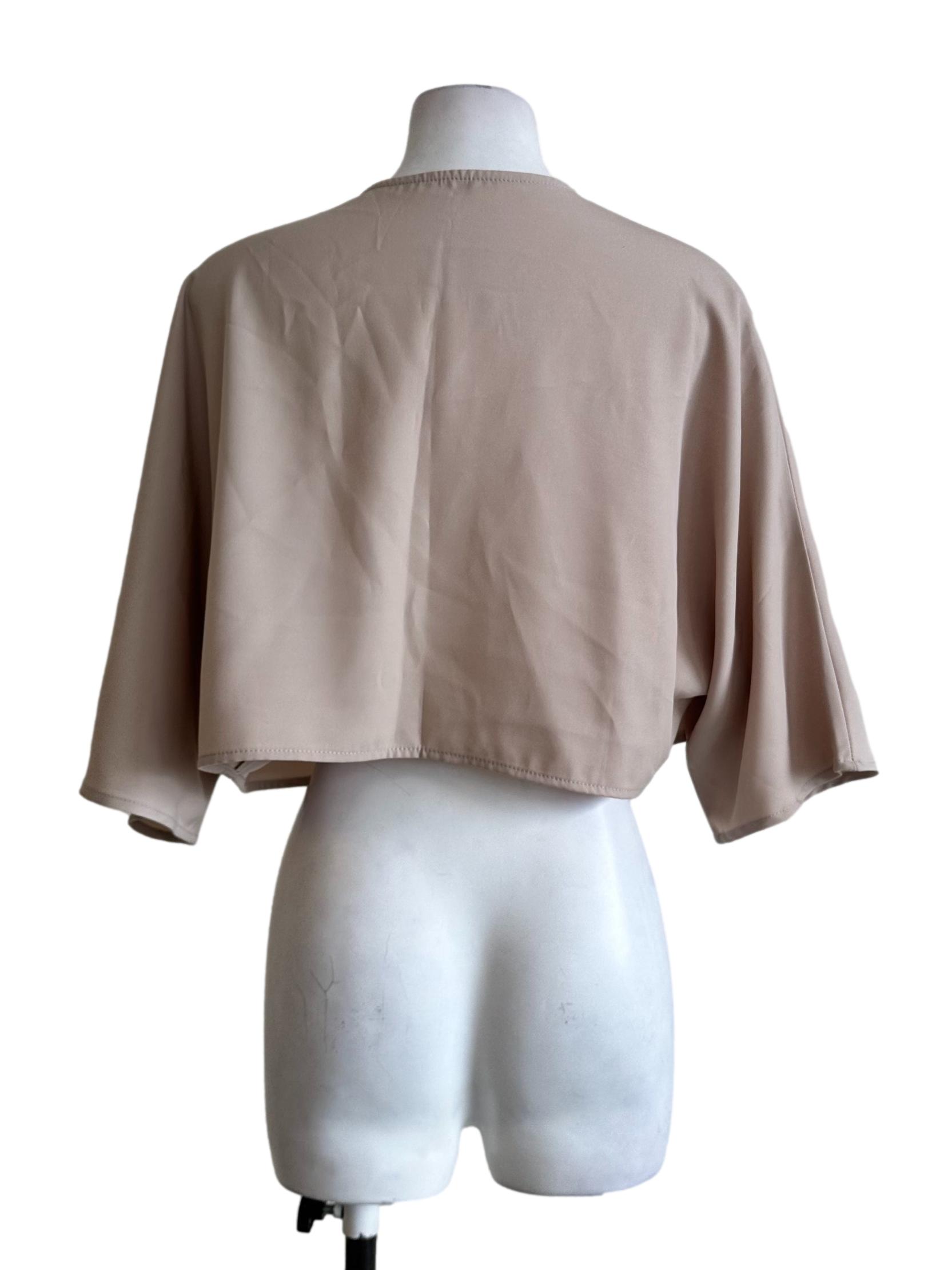 Egg Nog Beige Plain Cardigan