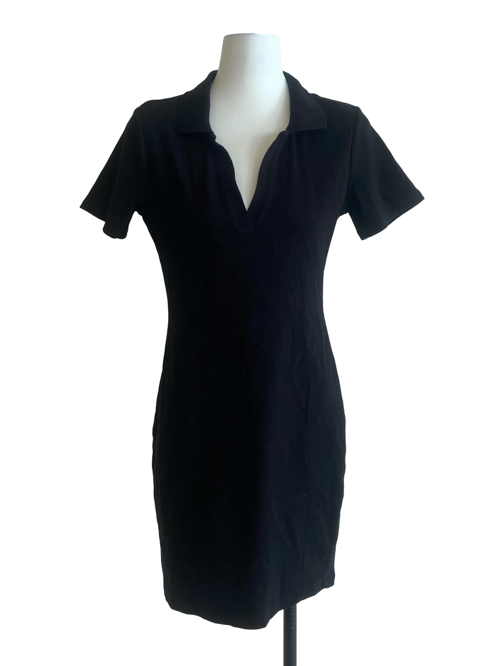 Black V Neck Dress