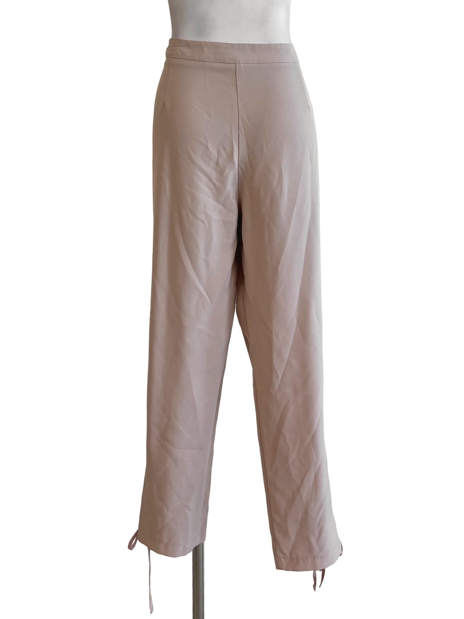 Nude Pink Slim Fit Pants