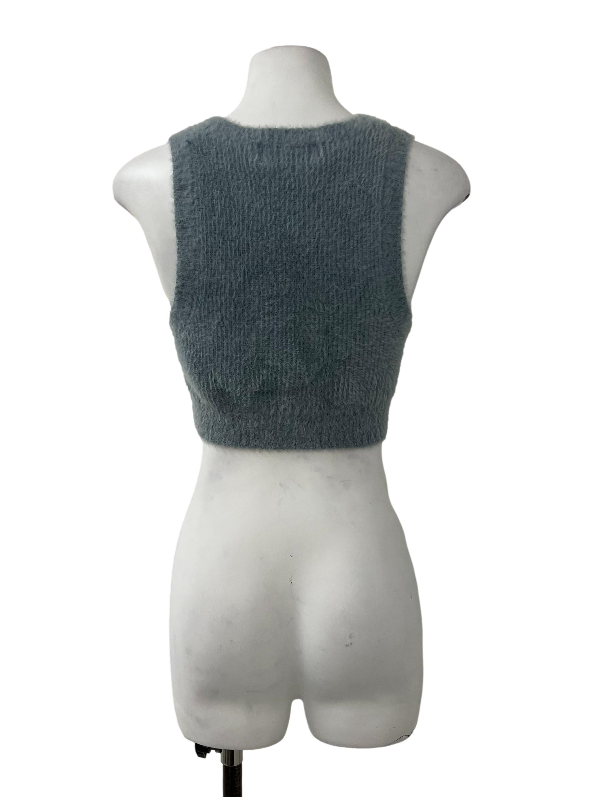 Sky Blue Furry Tank Top TTR