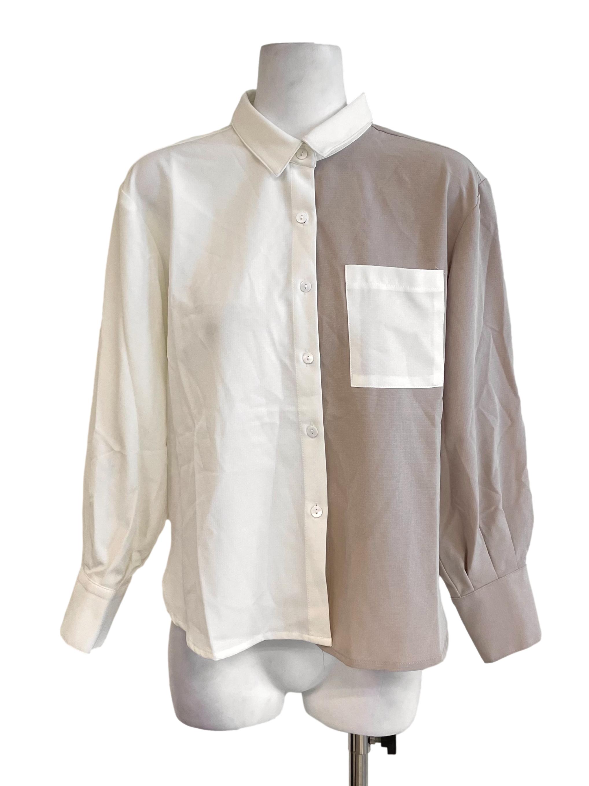 Off White & Oat Oxford Shirt