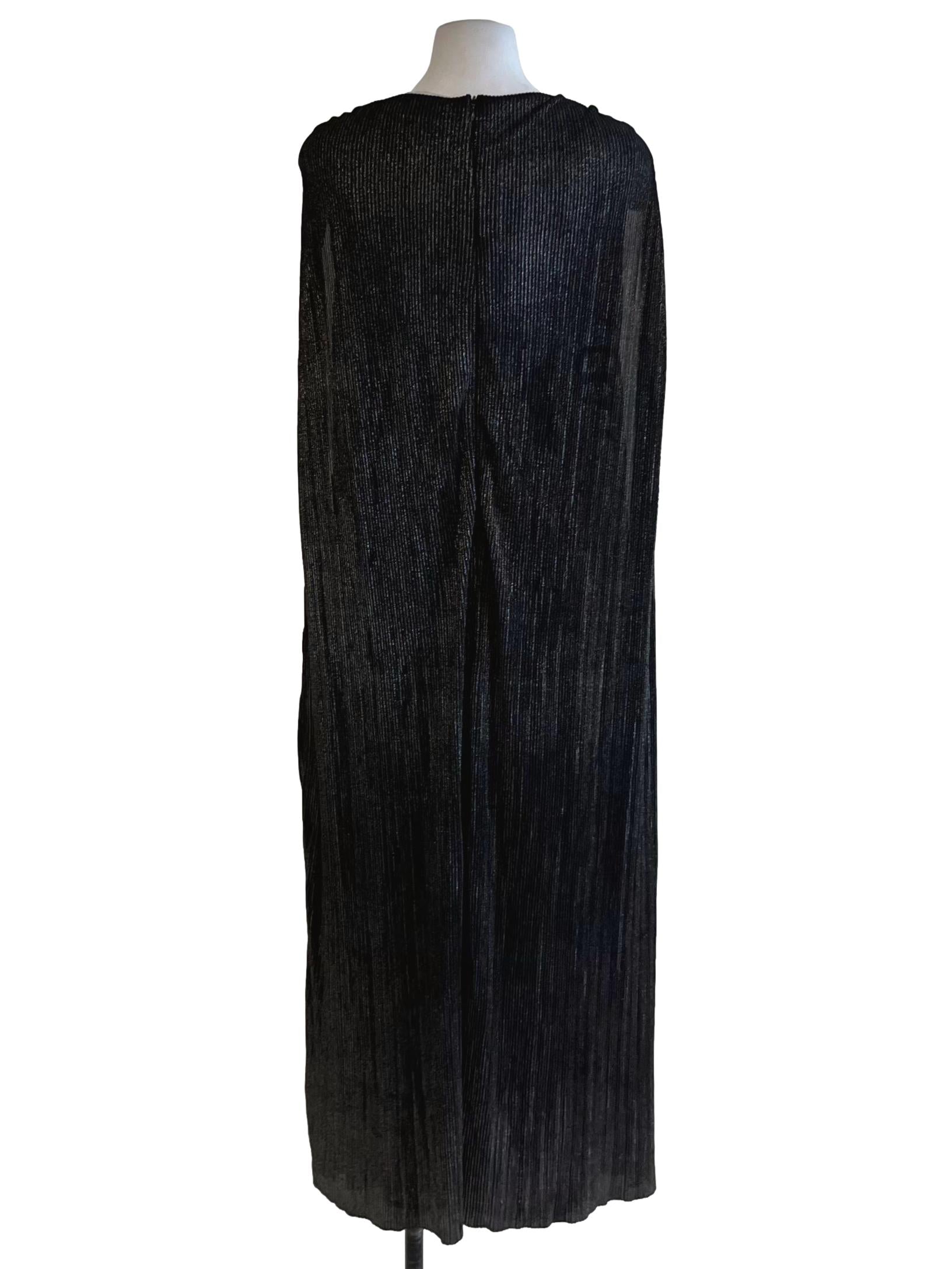 Black Metallic Sabrina Neckline Shift Dress