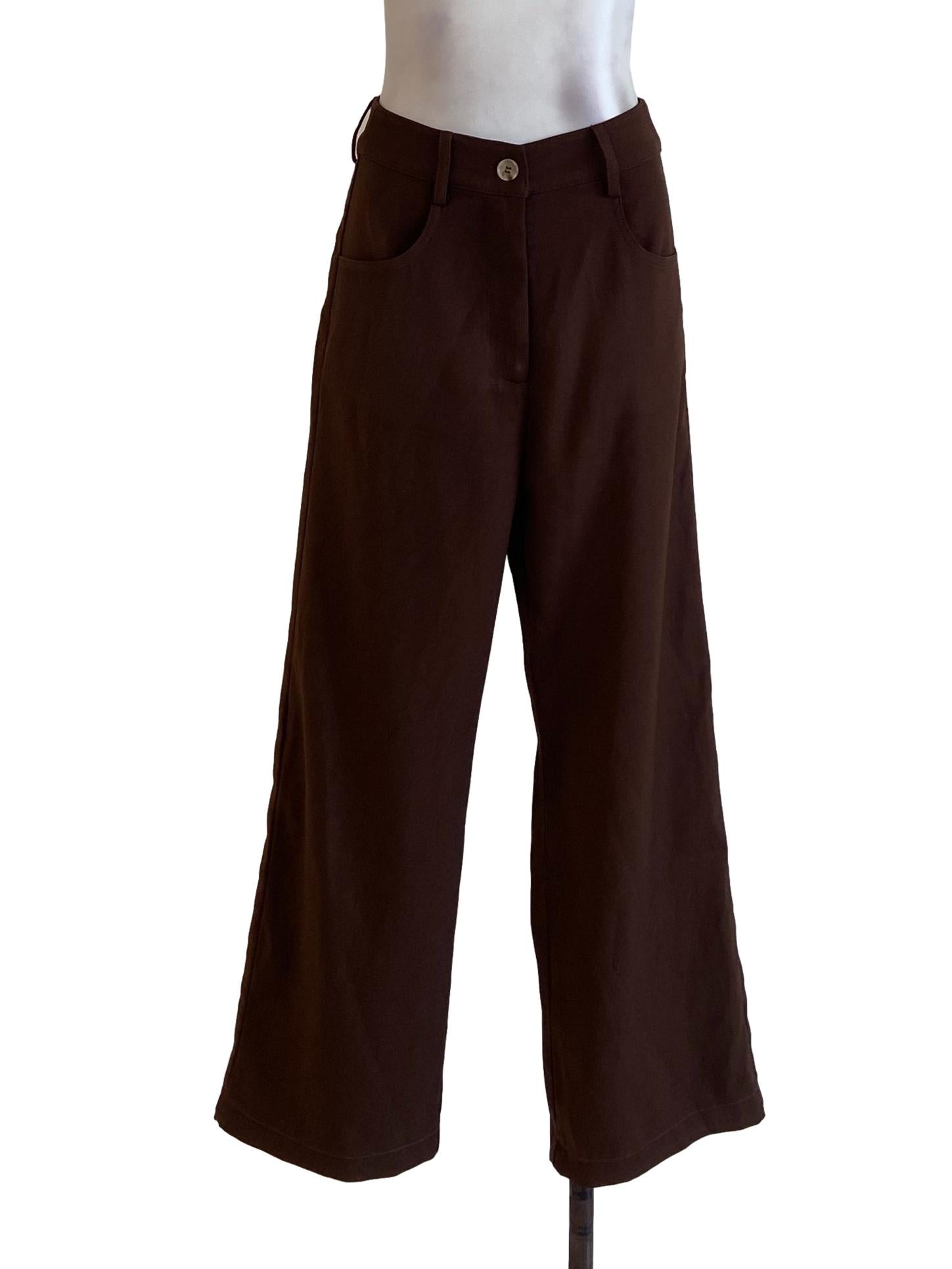 Tawny Brown Herringbone Formal Pants