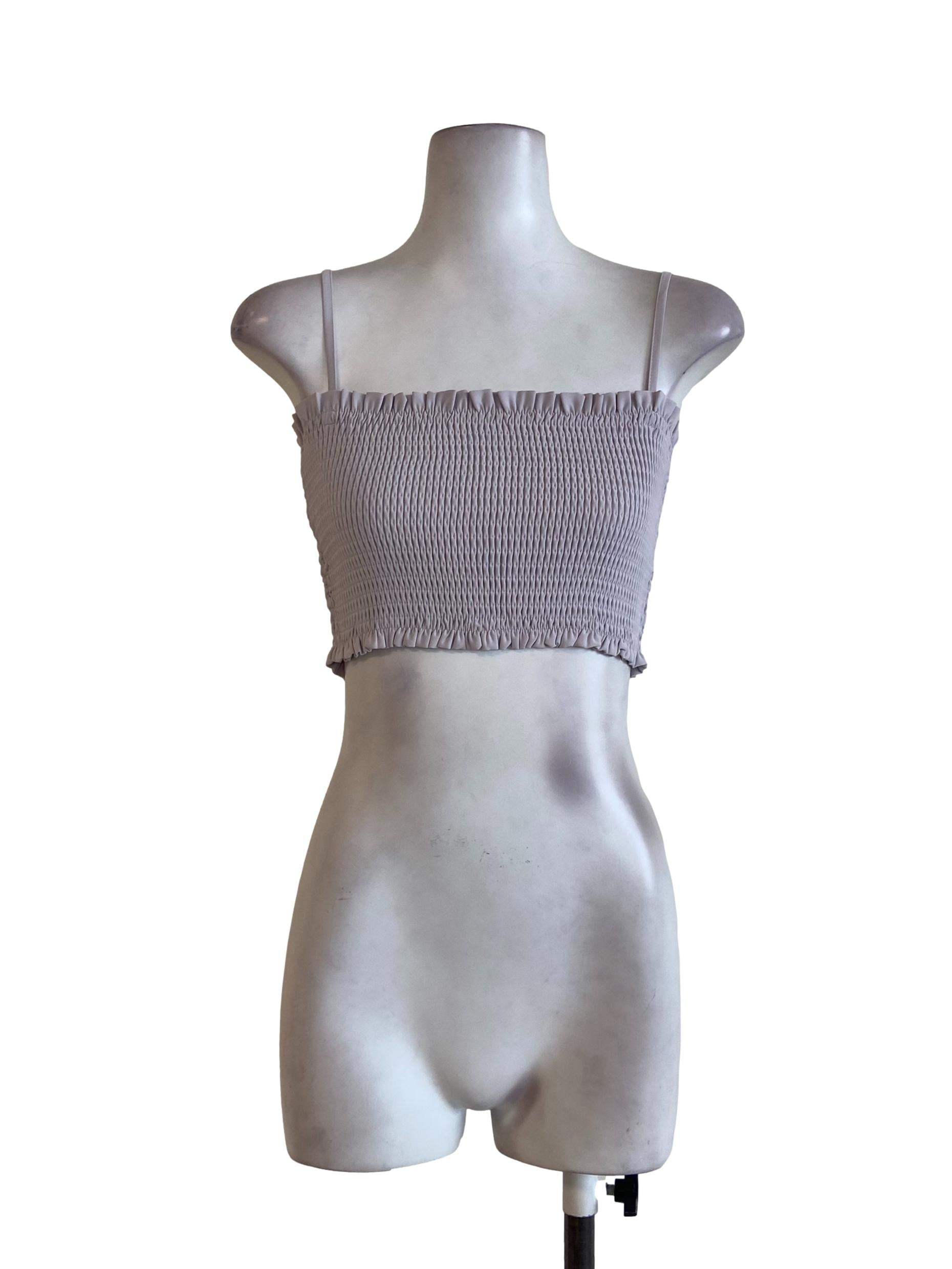 Periwinkle Purple Stretchable Spaghetti Strap Crop Top