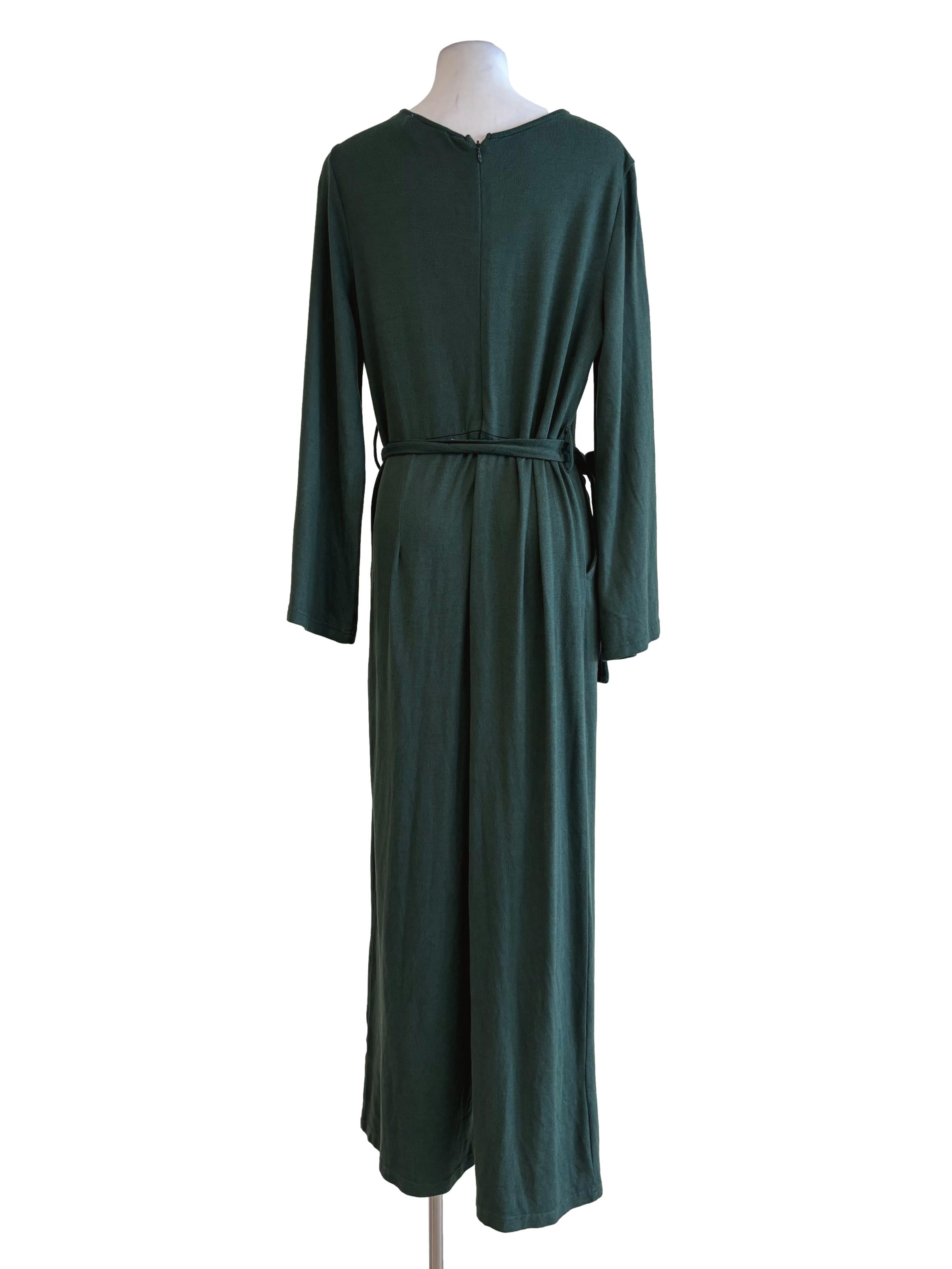 Amazon Green Long Sleeve Cotton Jumpsuit