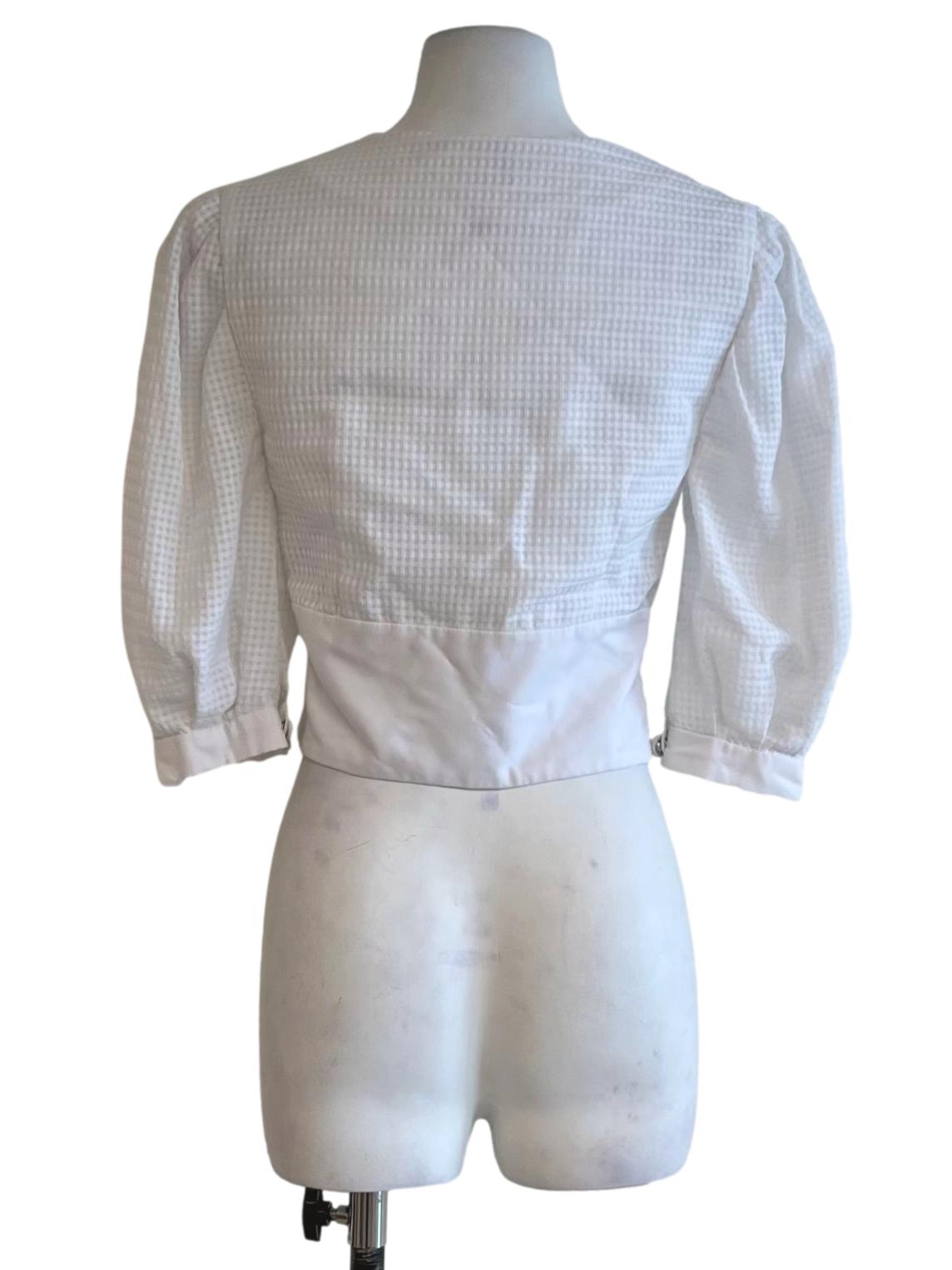 White Gingham Gingham Blouse