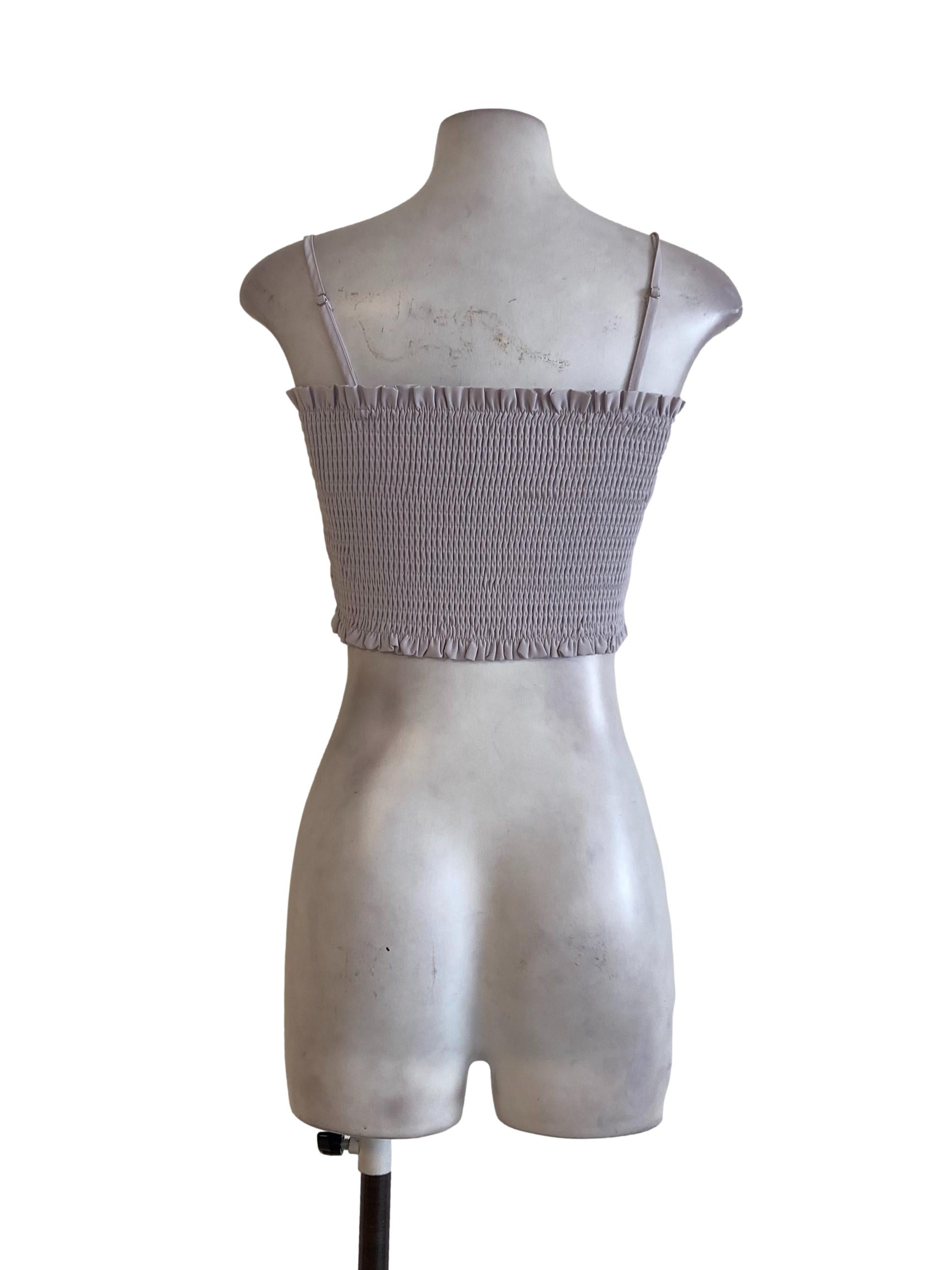 Periwinkle Purple Stretchable Spaghetti Strap Crop Top
