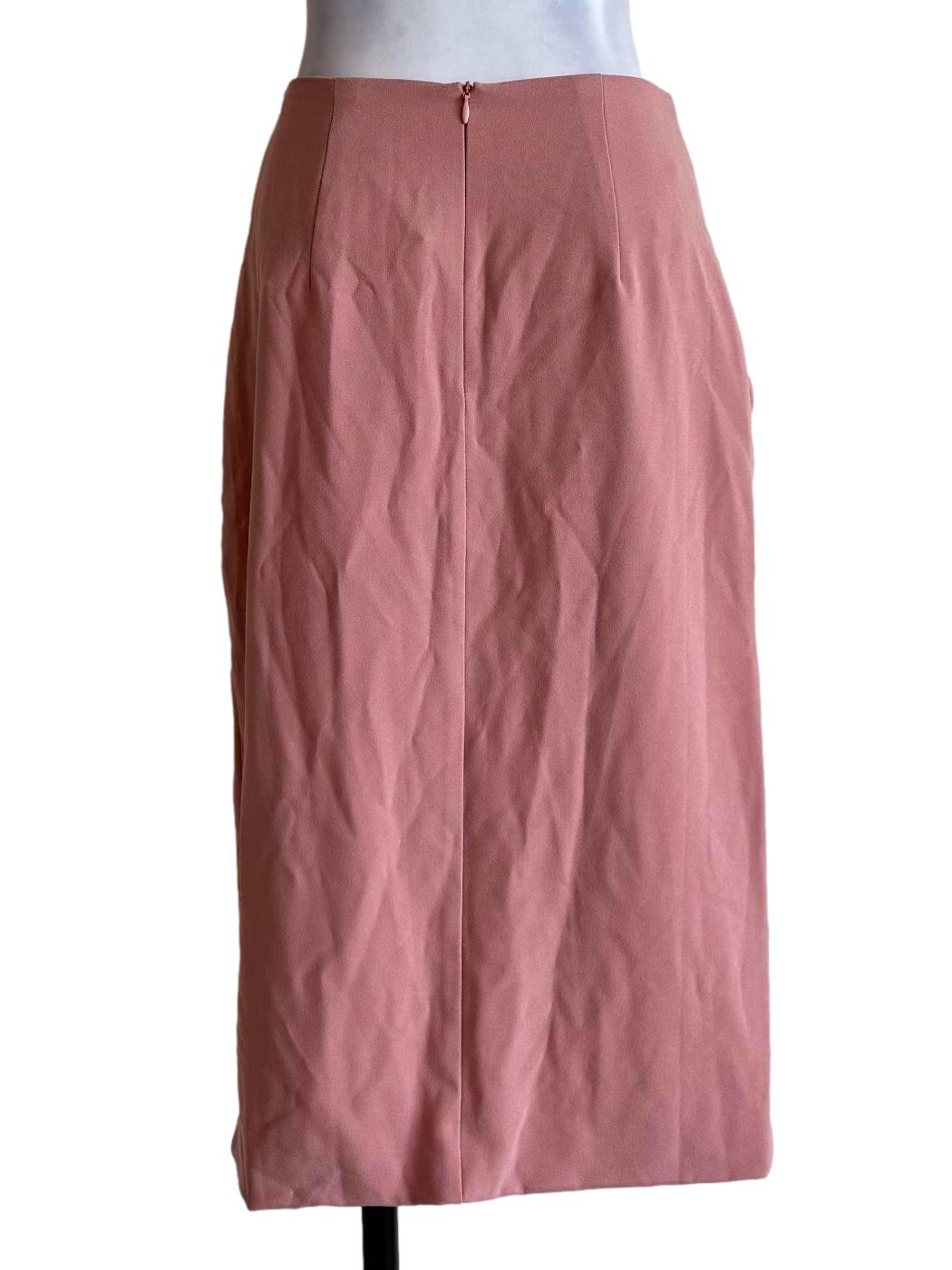 Blush Pink Slit Front Skirt