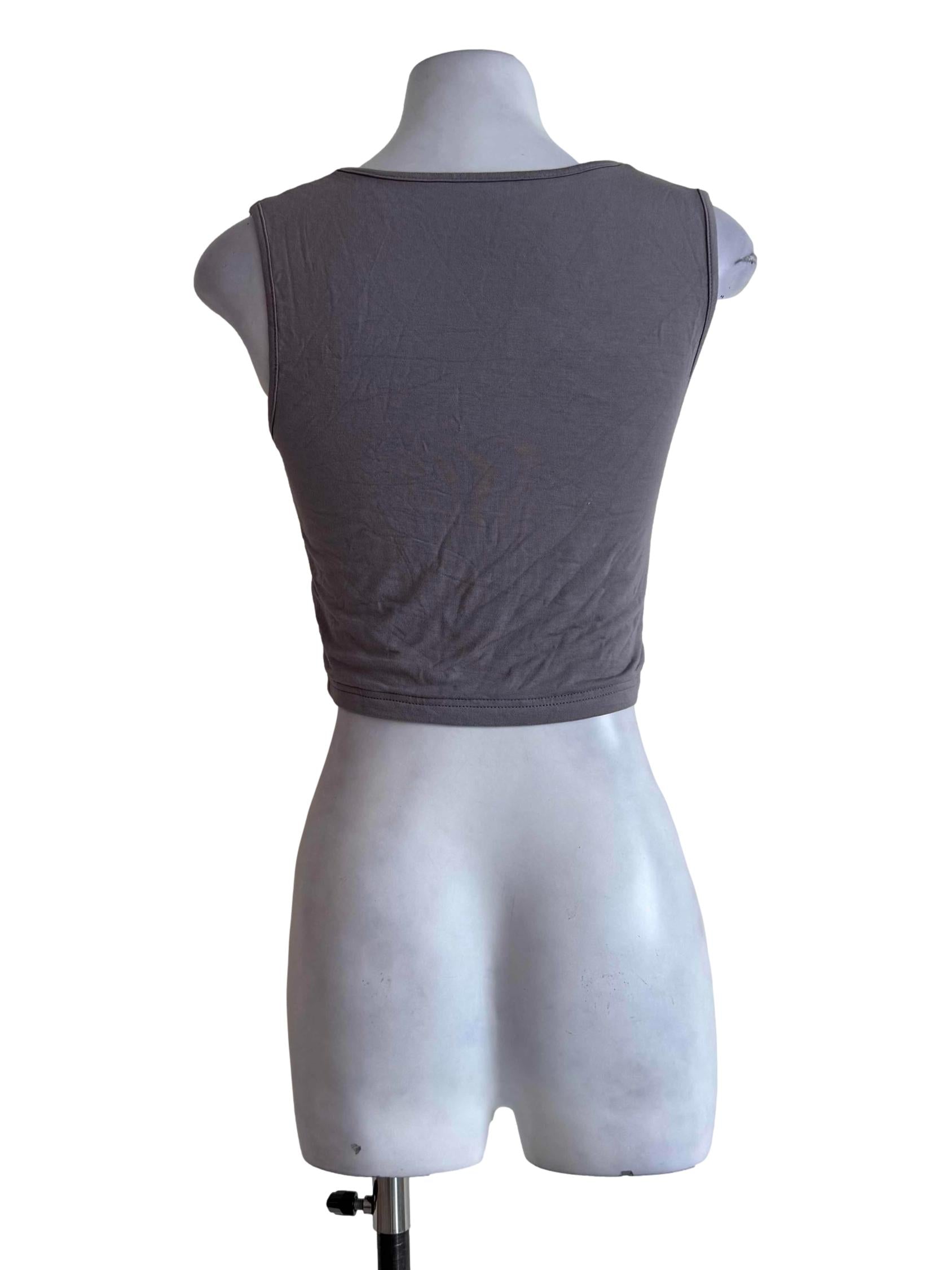 Cement Grey Crop Top
