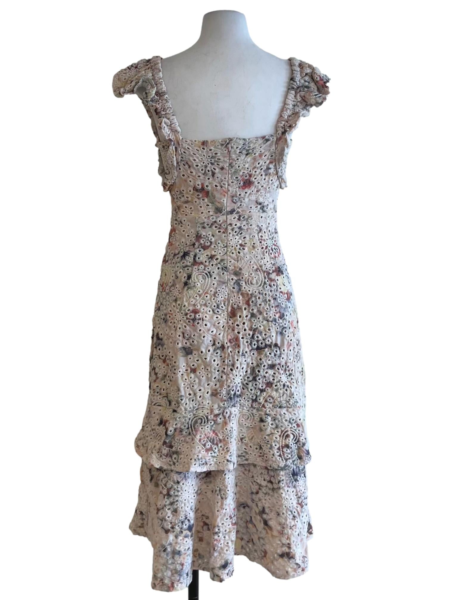 White Birdseye A-Line Dress