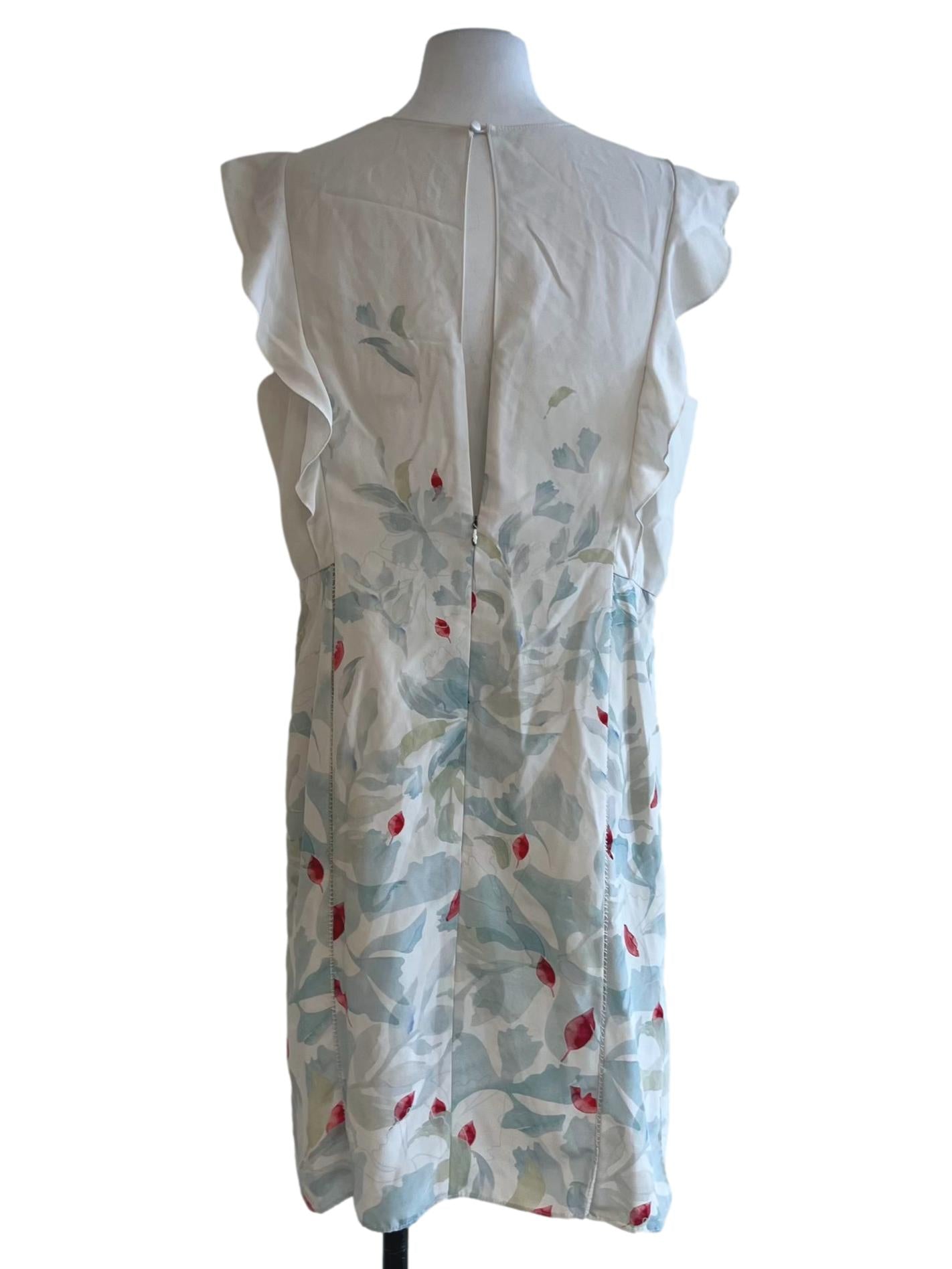White Floral Empire Dress