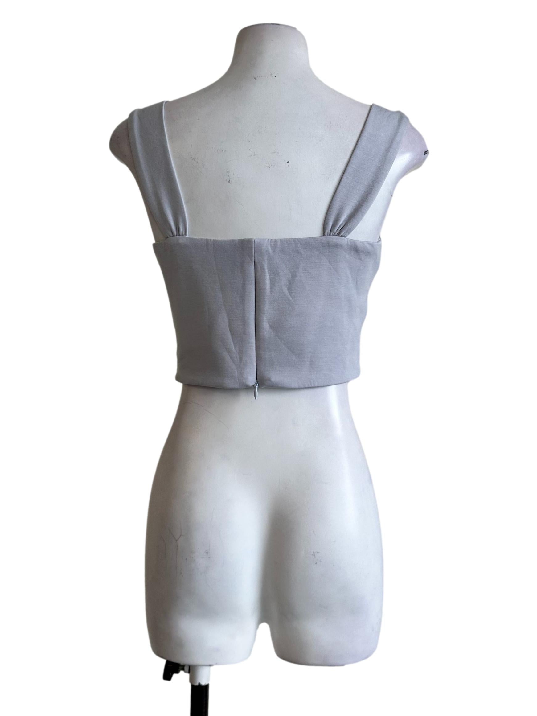Coin Grey Padded Sleeveless Top