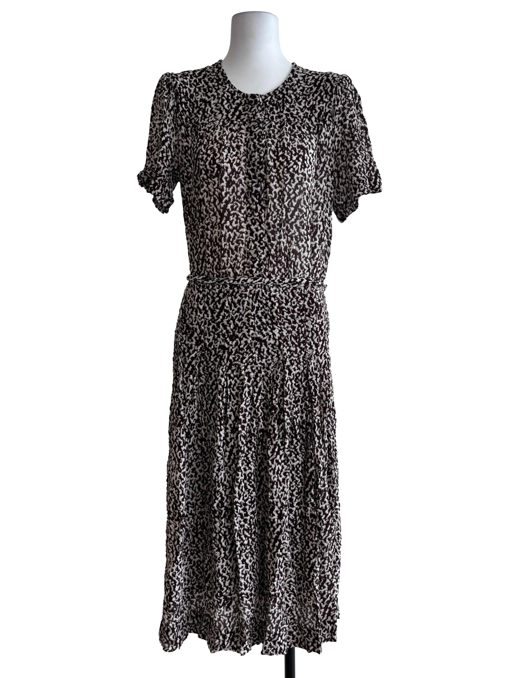 Chocolate Printed Flare Dress