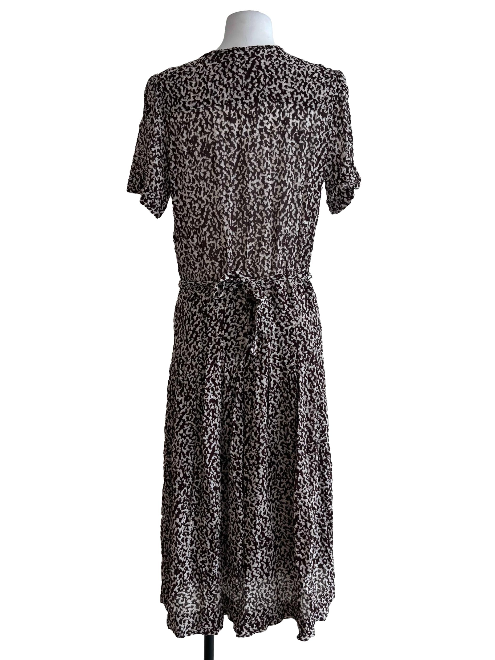 Chocolate Printed Flare Dress