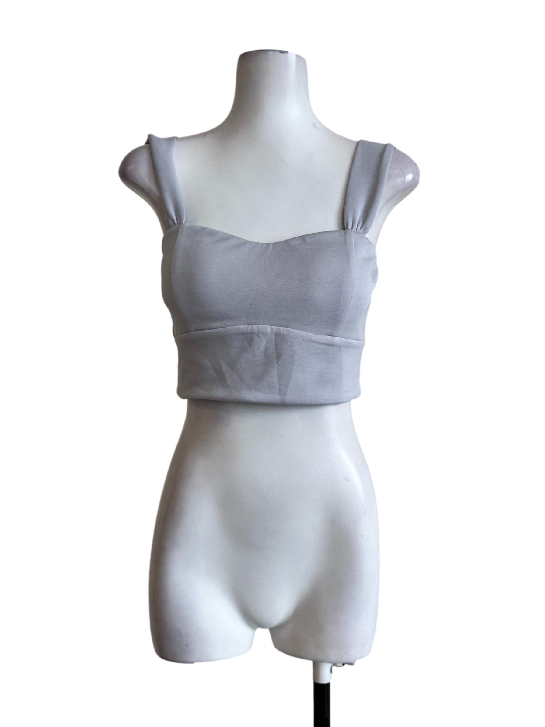Coin Grey Padded Sleeveless Top