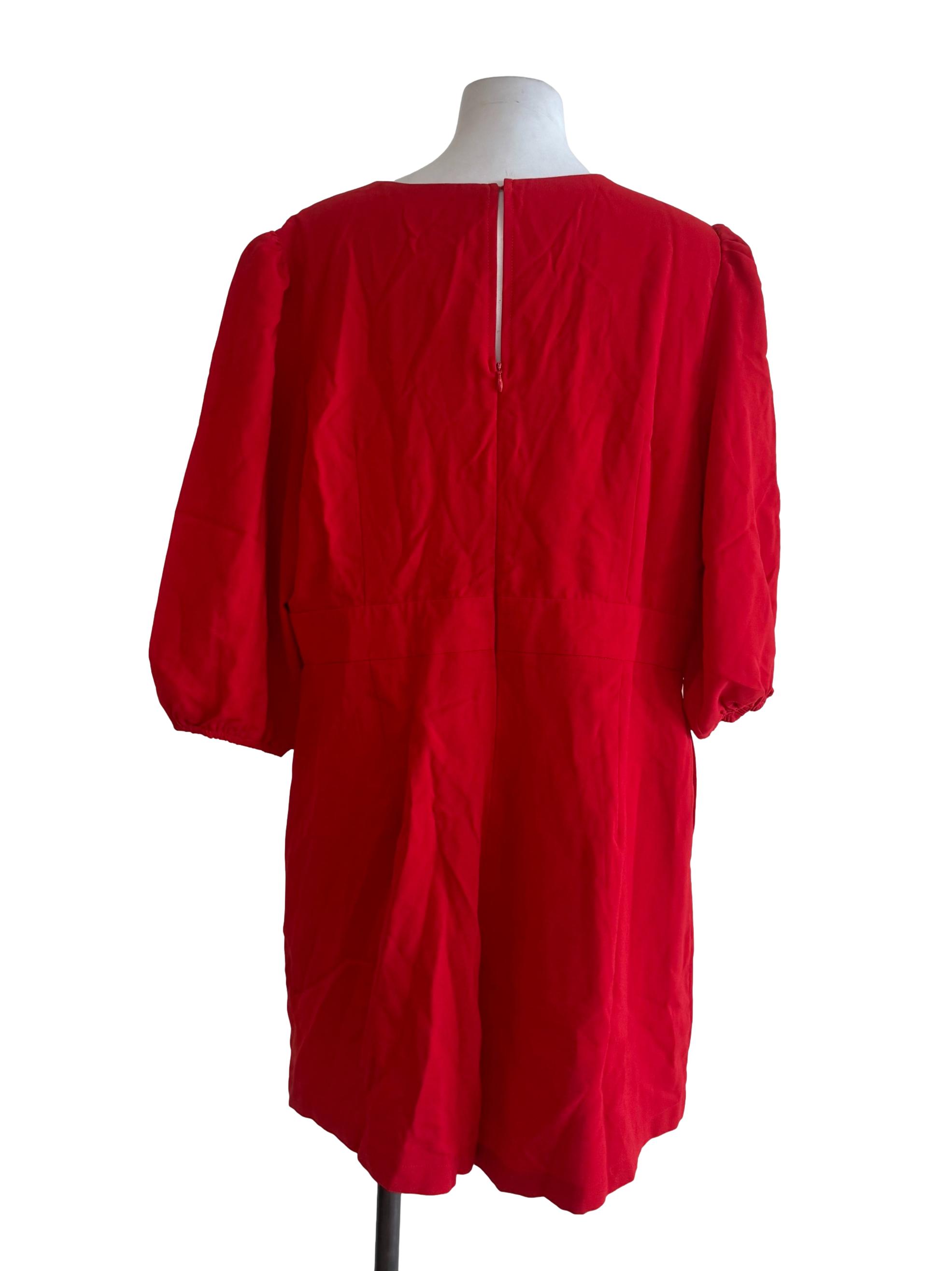 Rose Red  Mid Sleeves Romper