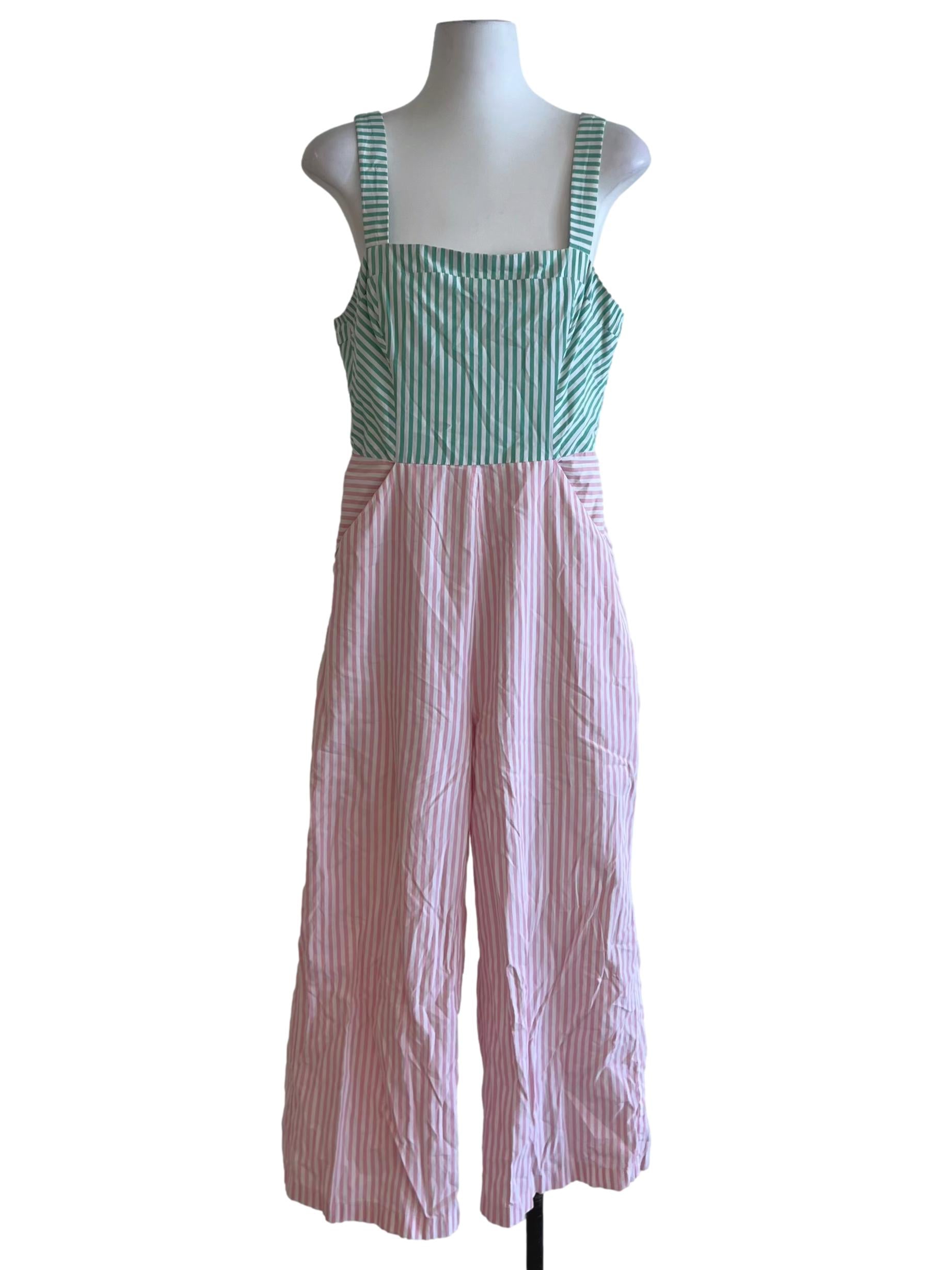Mint Green Bengal Stripe Jumpsuit