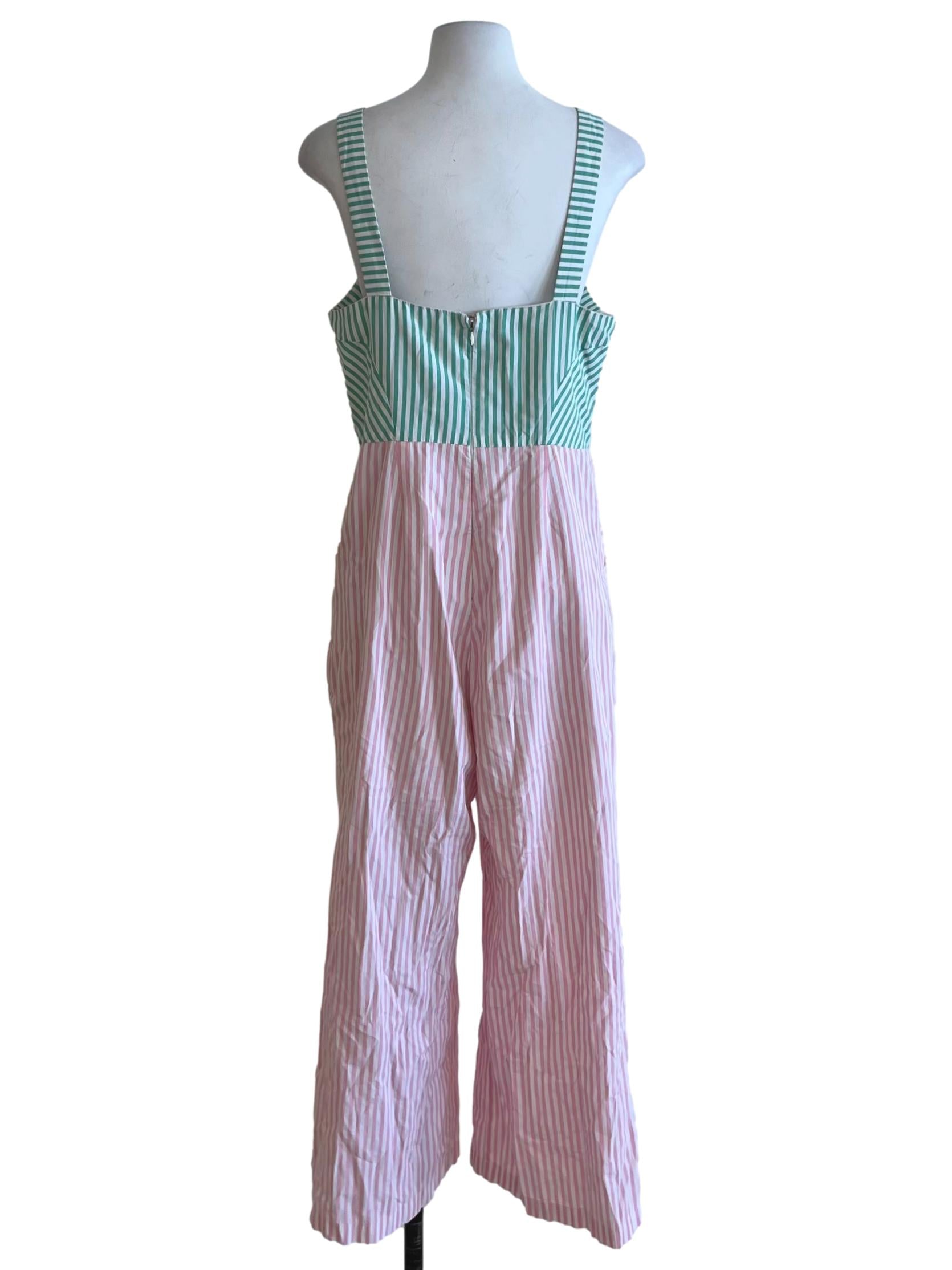 Mint Green Bengal Stripe Jumpsuit