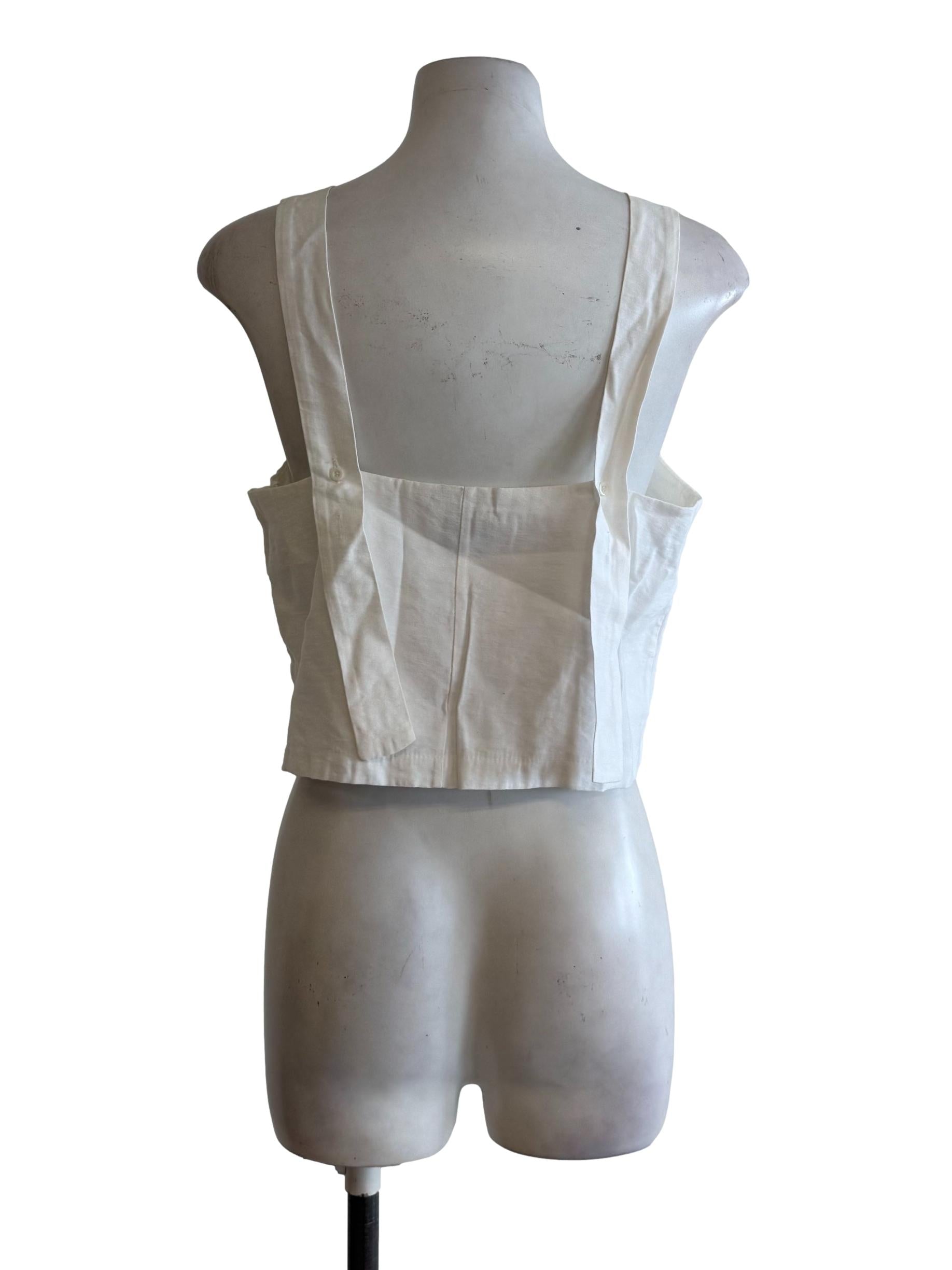 White Boxy Crop Top