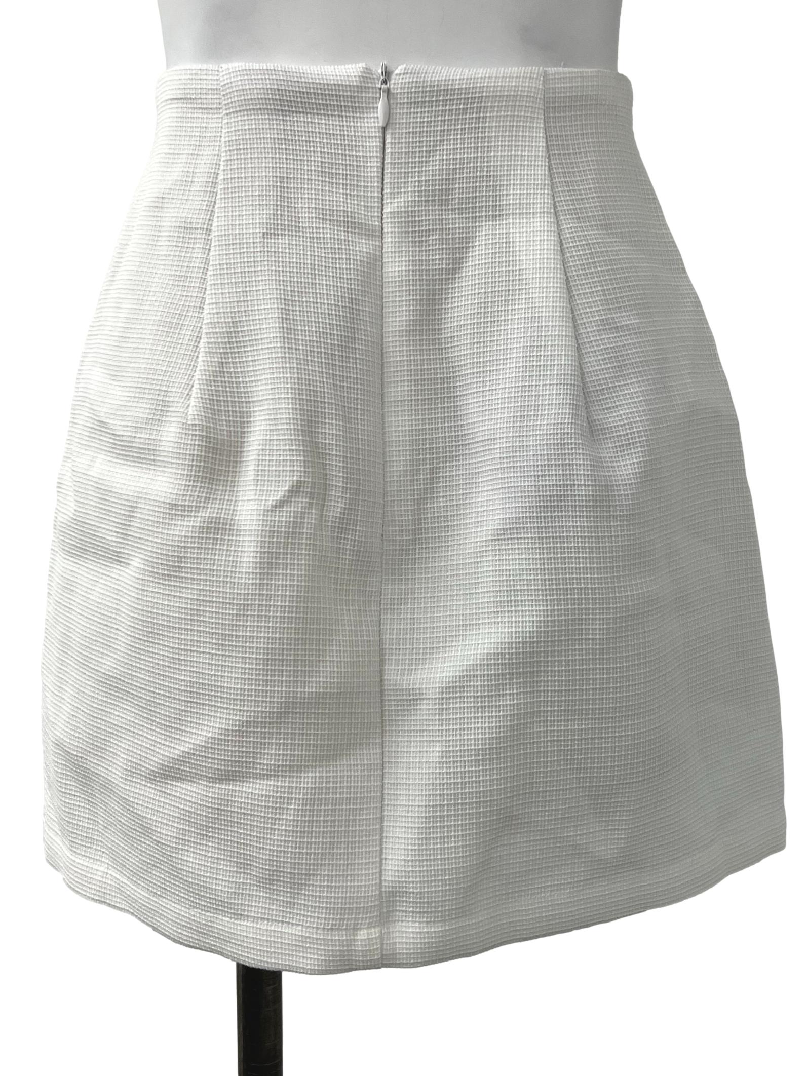 White Tweed Mini Skort