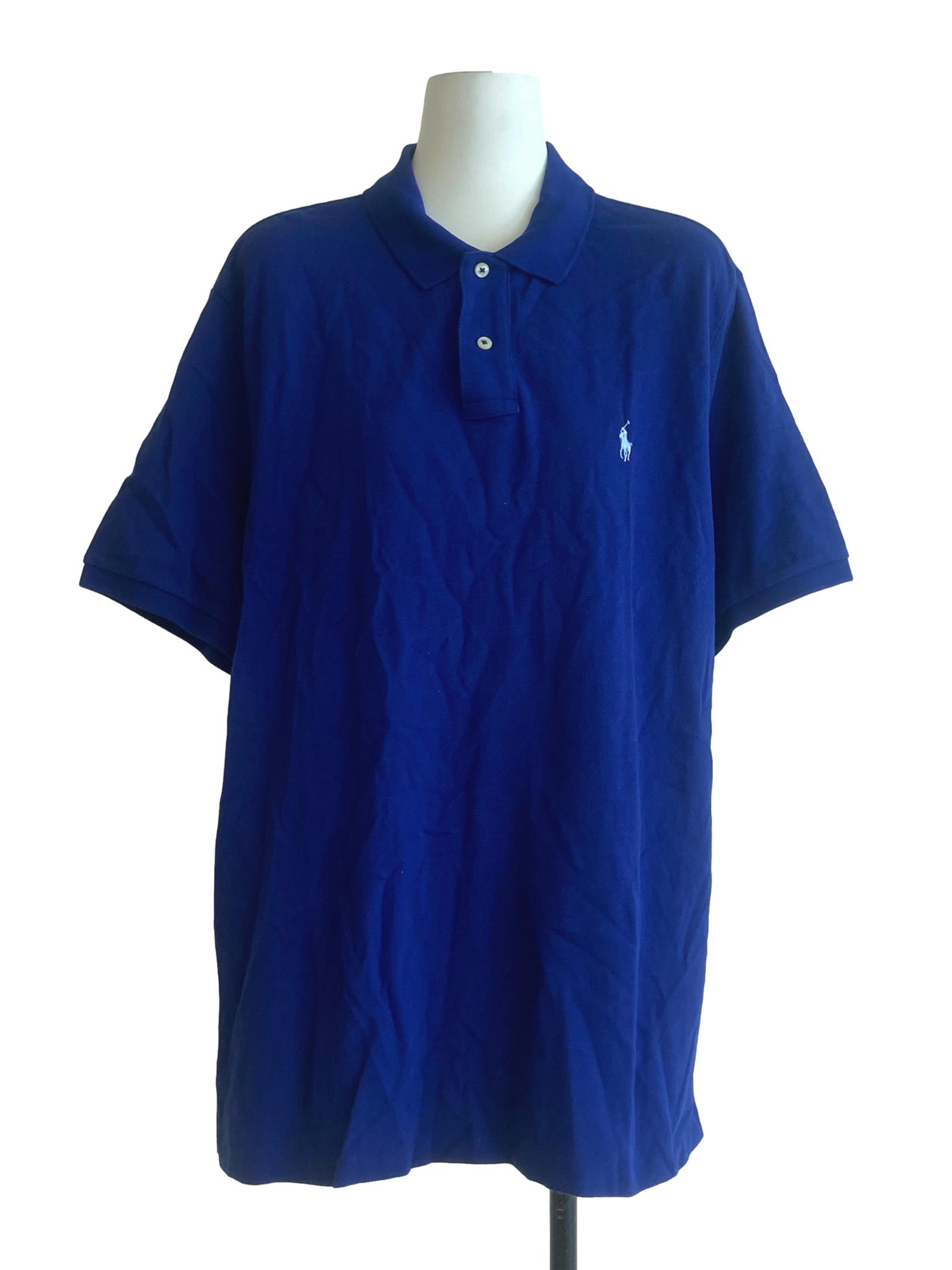 Cobalt Blue Half Button Top