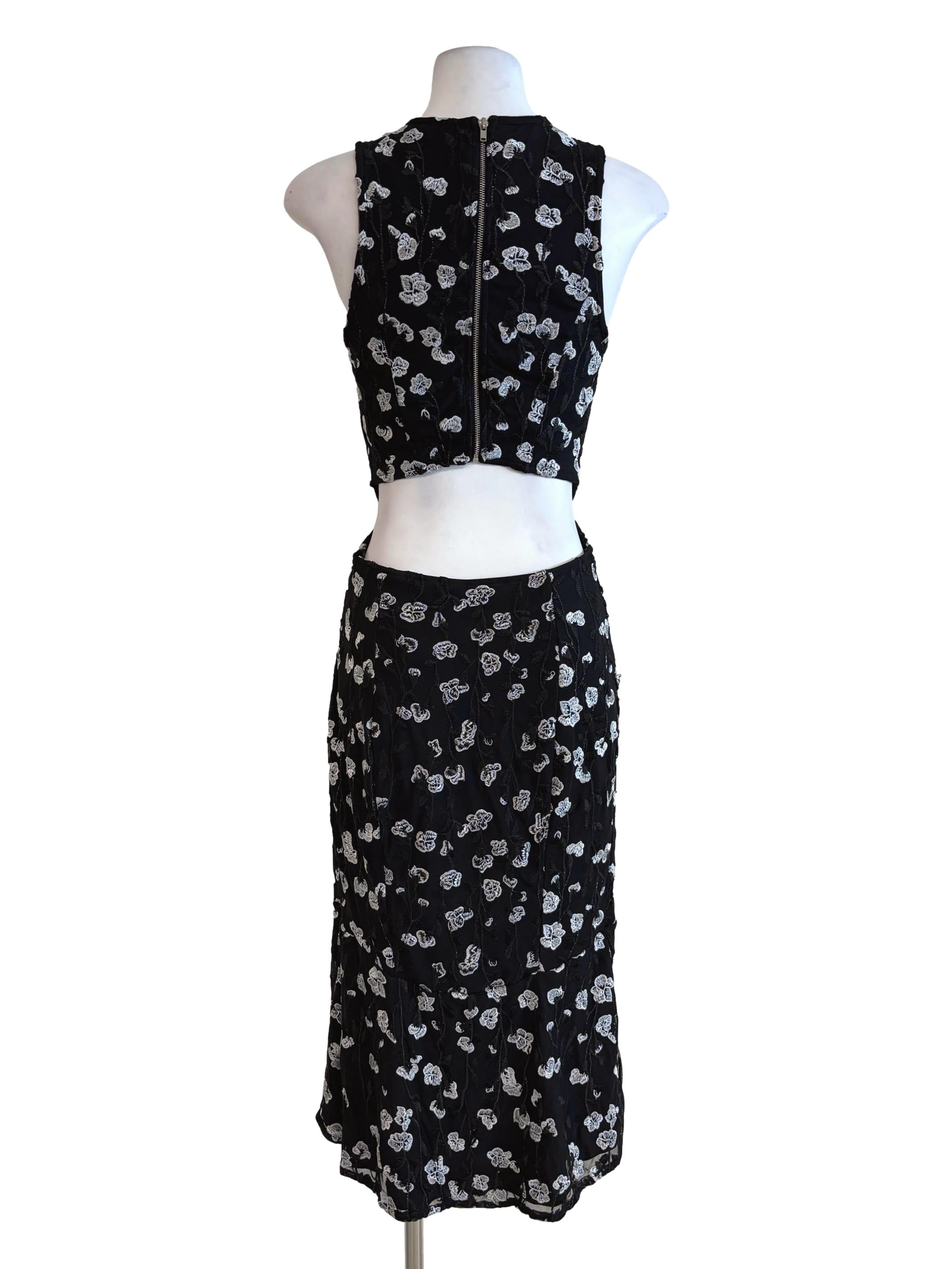 Night Black Floral Lace Sheath Dress