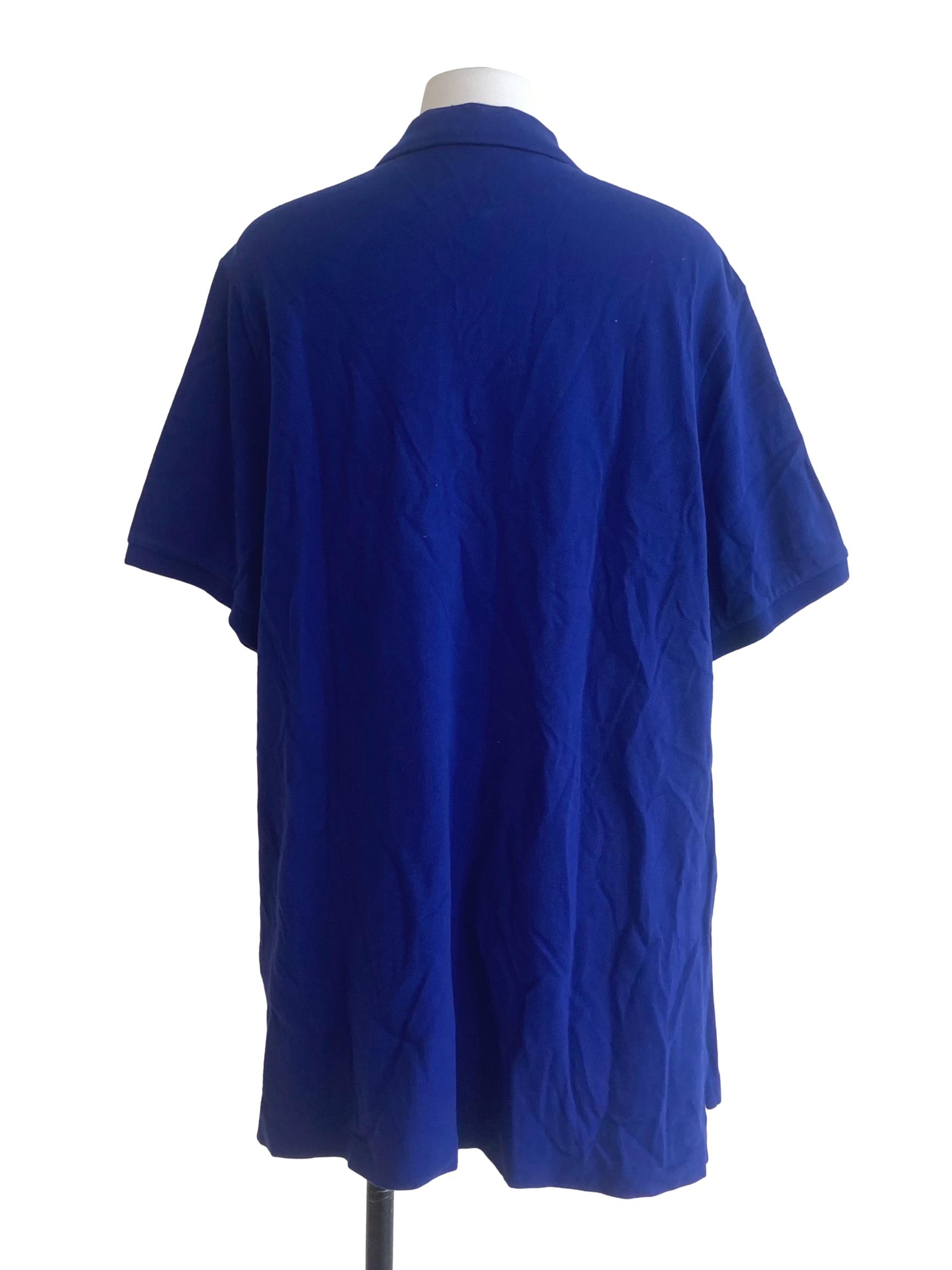 Cobalt Blue Half Button Top