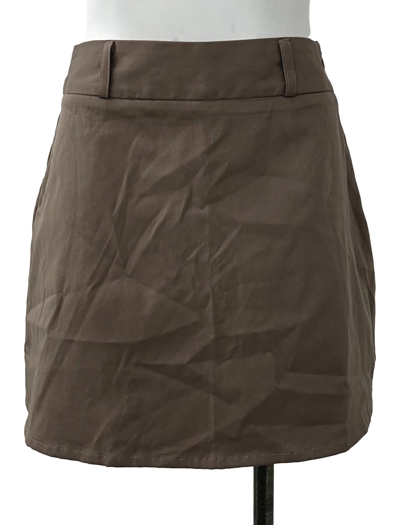 Mocha Brown A Line Skorts