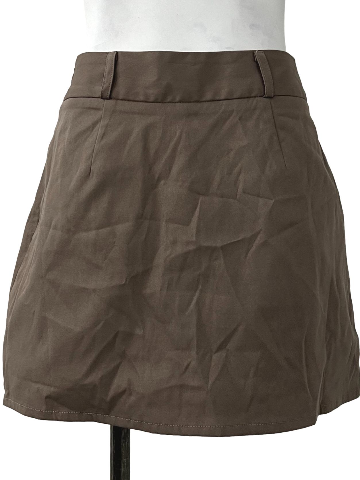 Mocha Brown A Line Skorts