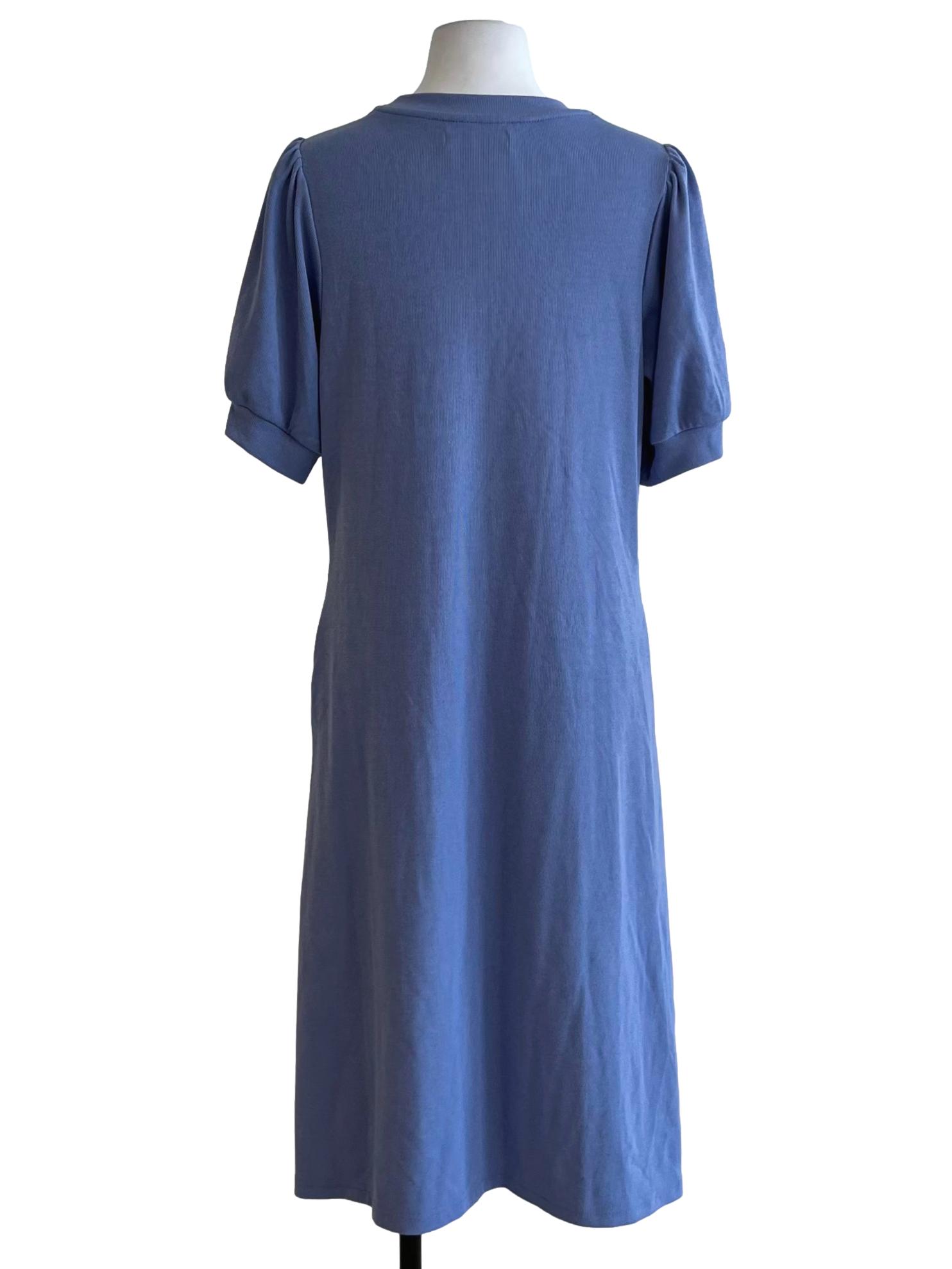 Periwinkle Blue Jewel Neckline Empire Dress