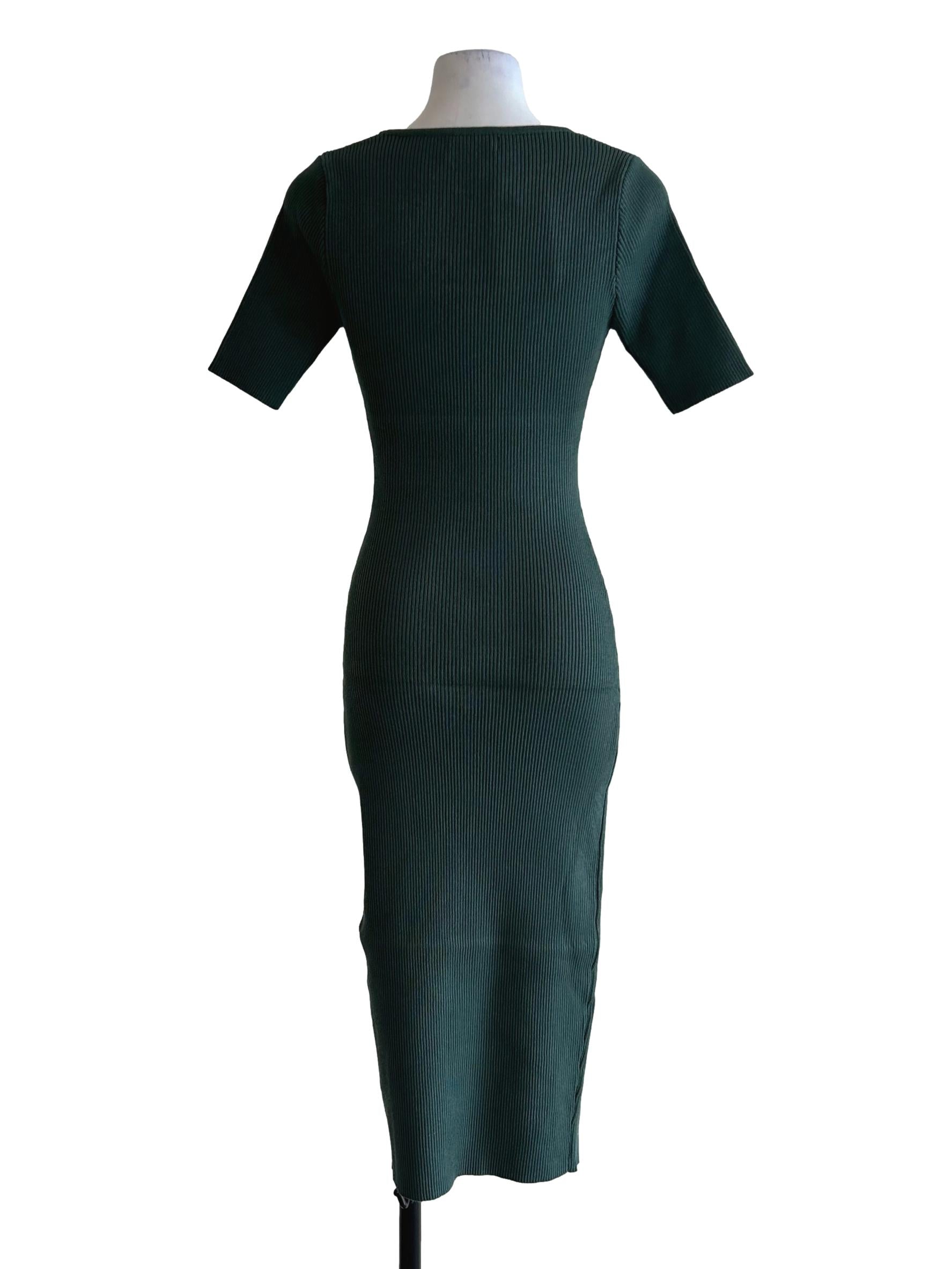 Green Knit Bodycon Dress