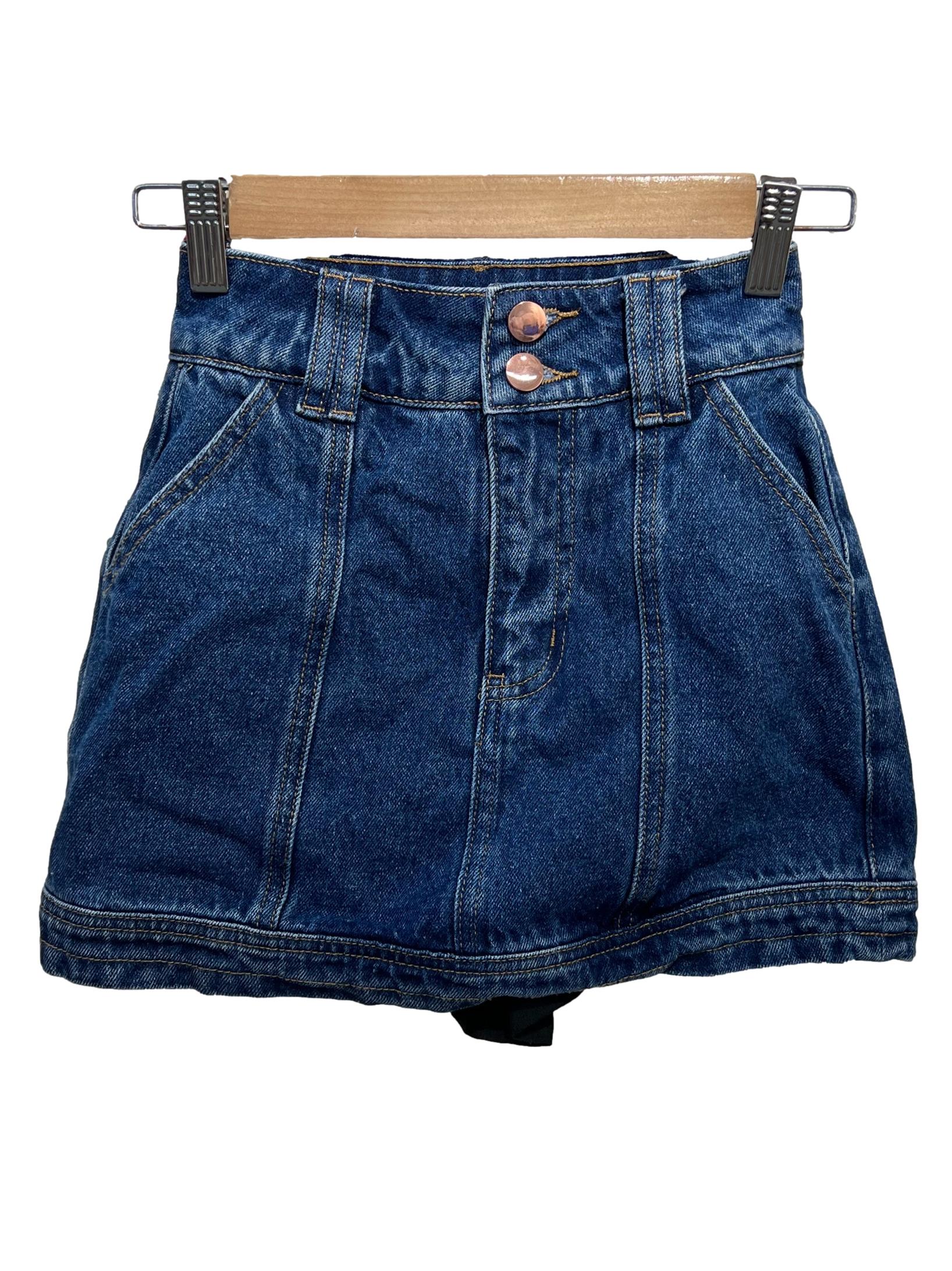 Blue Denim Skorts