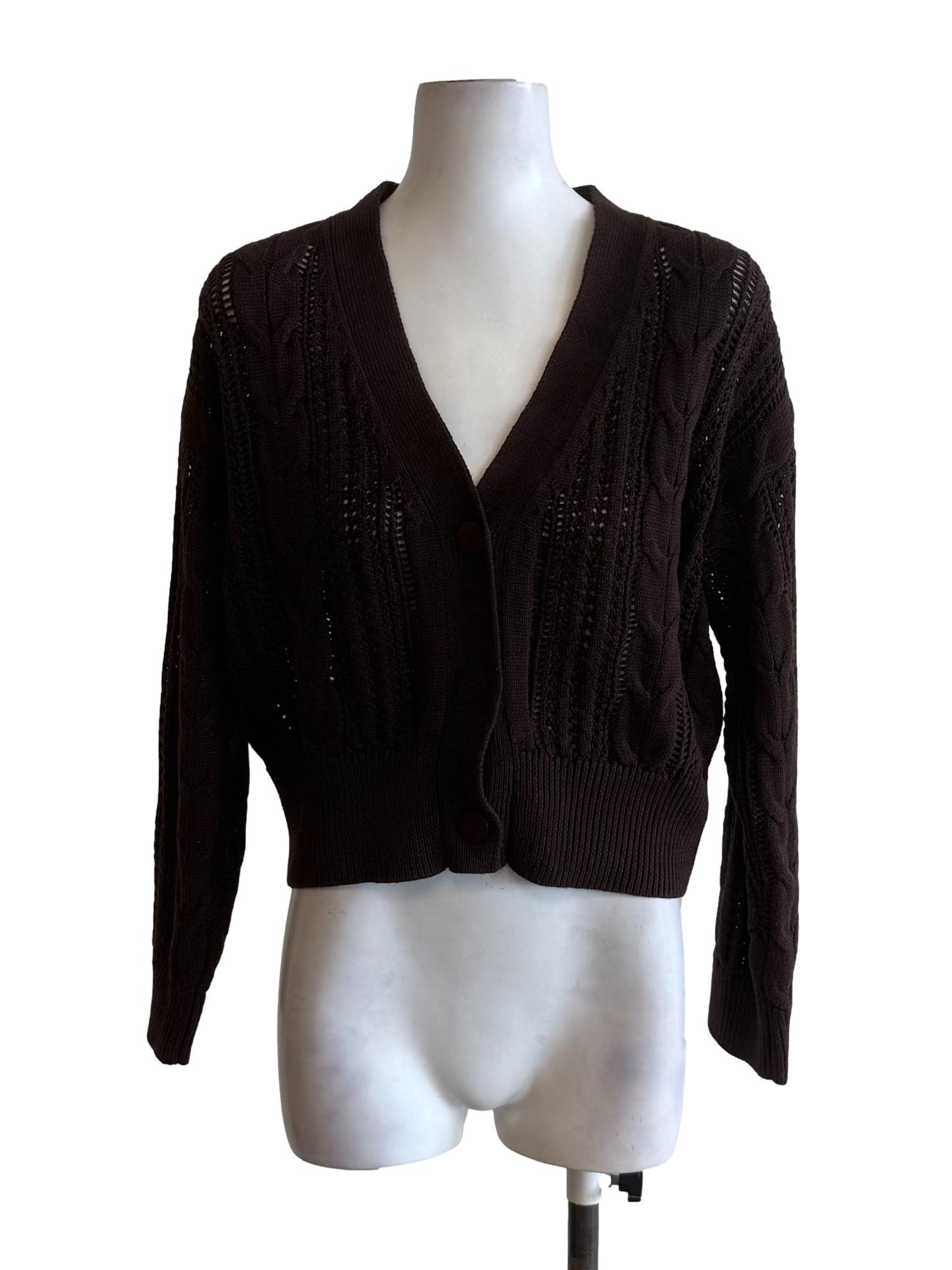 Brunette Chunky Tweed Cardigan