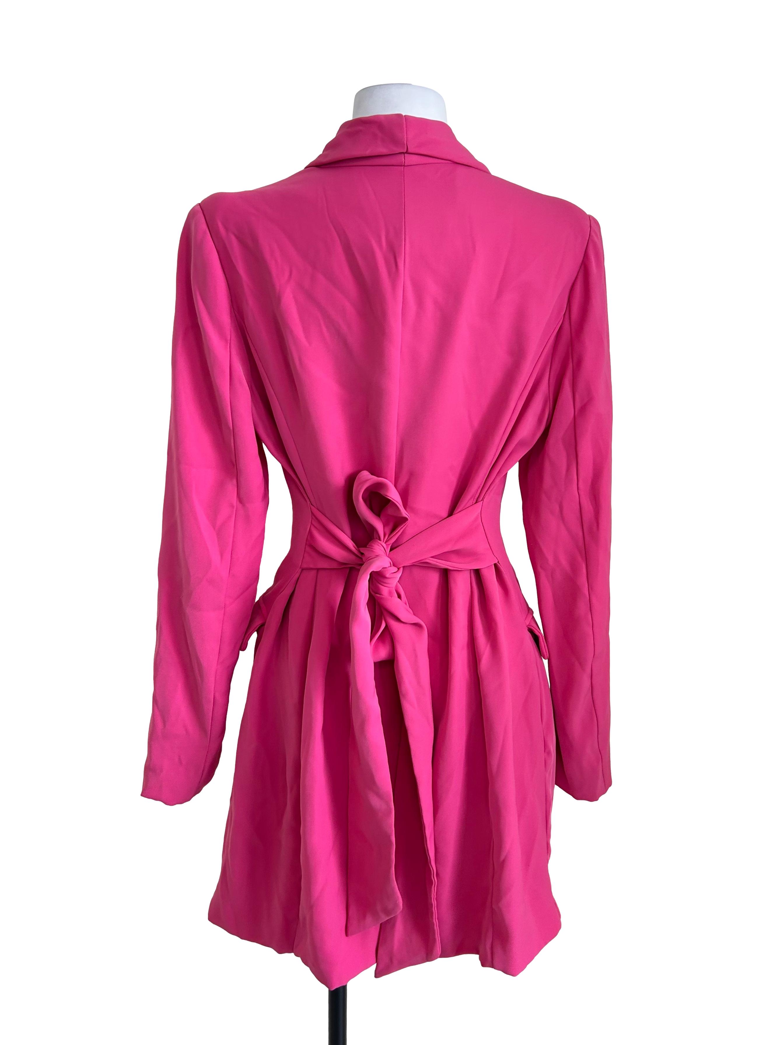 Bright Pink Double Breasted Blazer