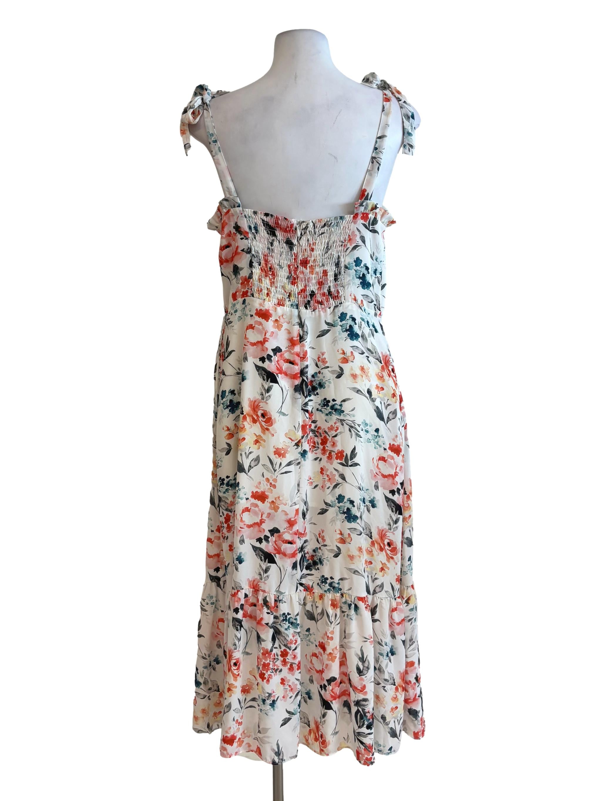 Pearl White Floral Sundress