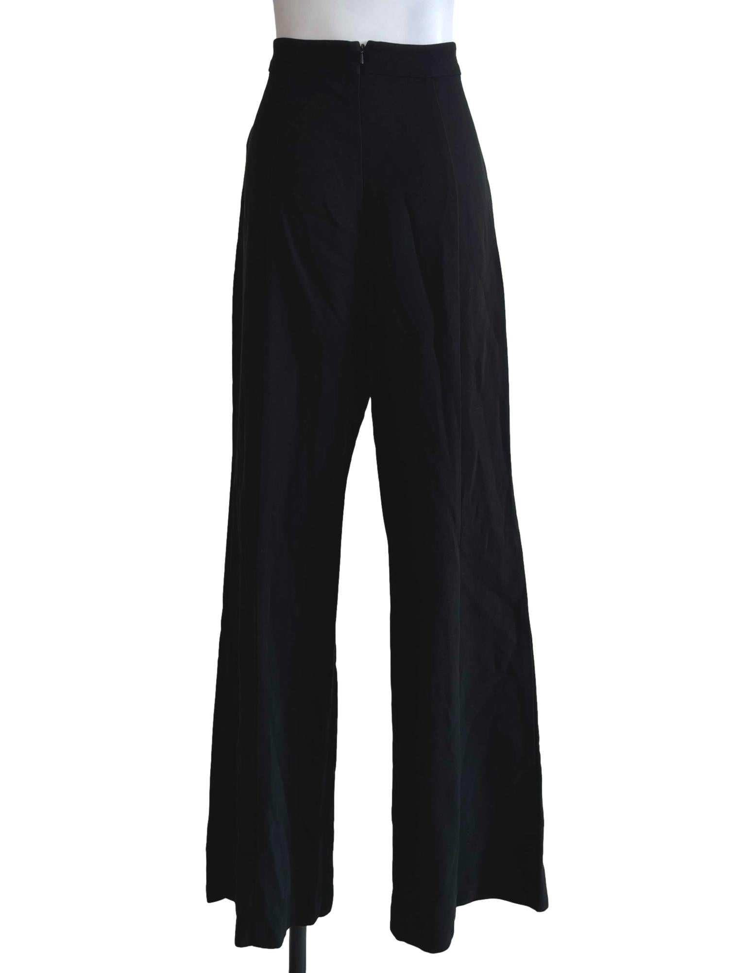 Rich Black High Waisted Slacks