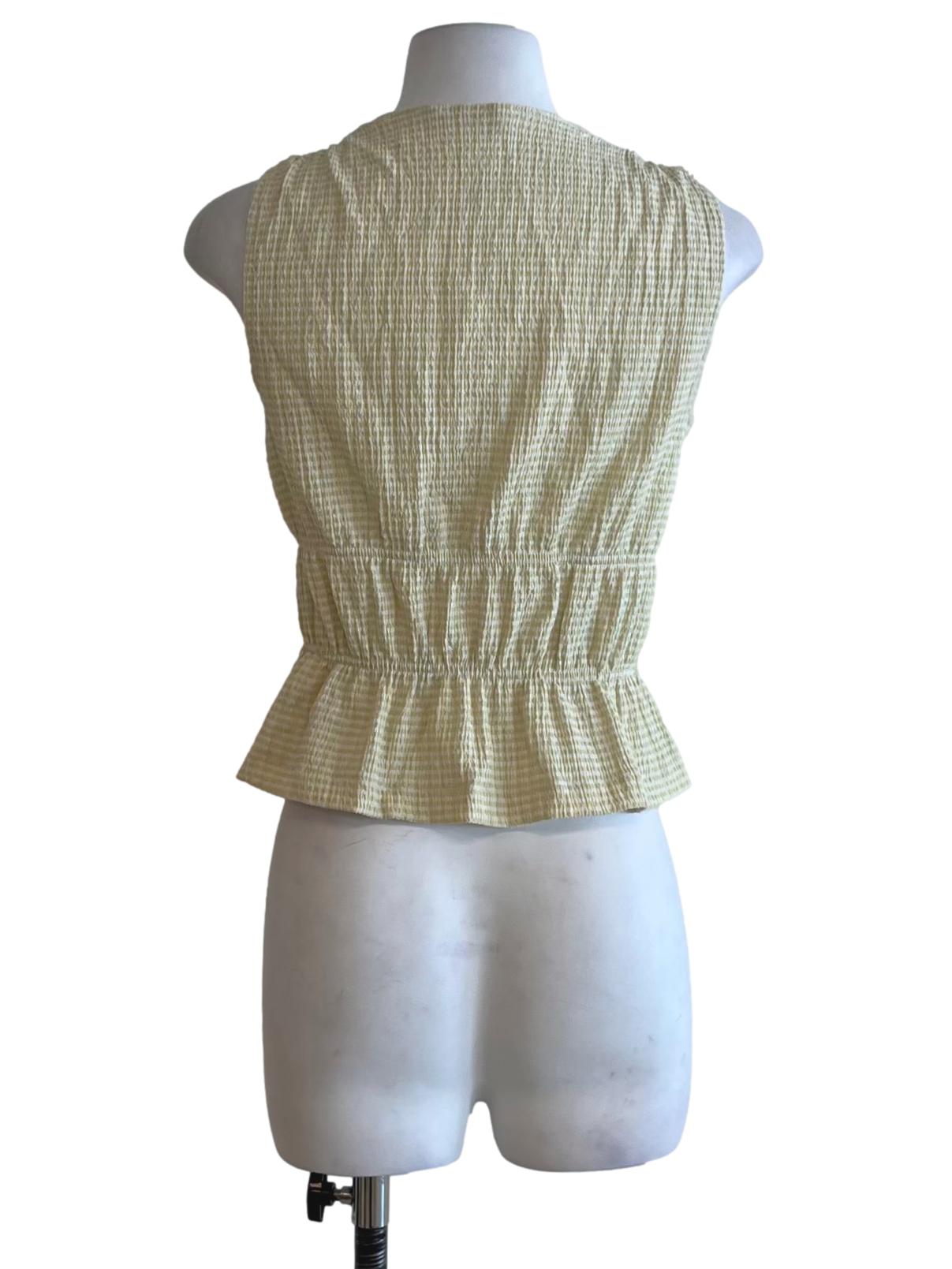 Buttermilk Yellow V-Neckline Sleeveless Top