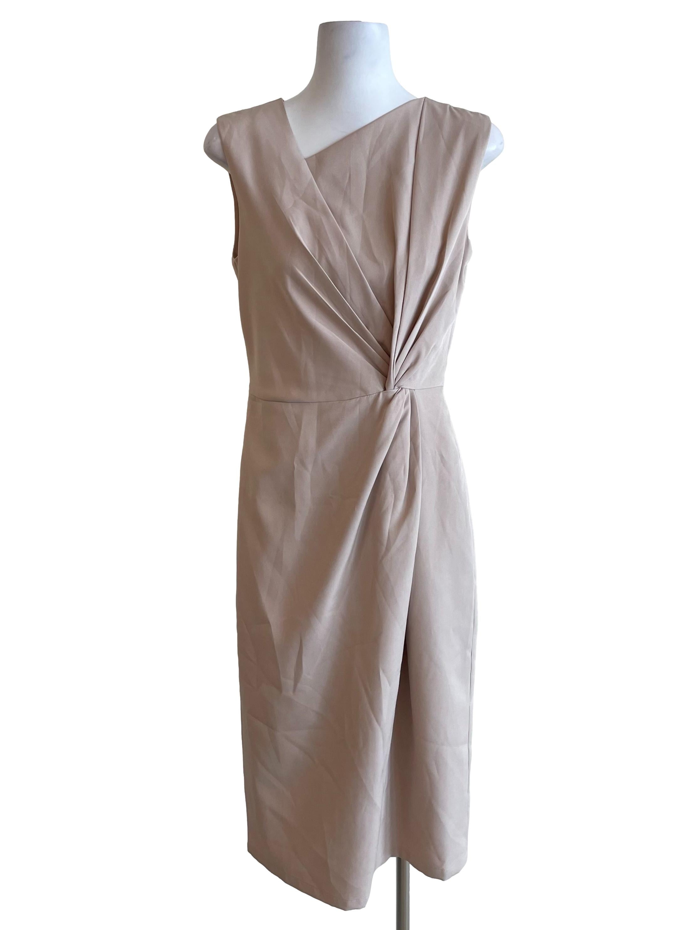 Coconut Draped Slip Dress