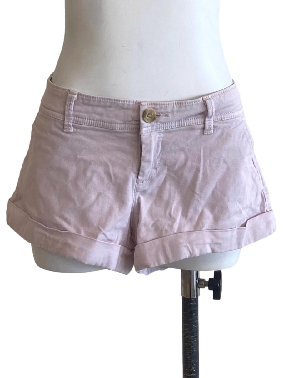 Blush Pink Herringbone Shorts