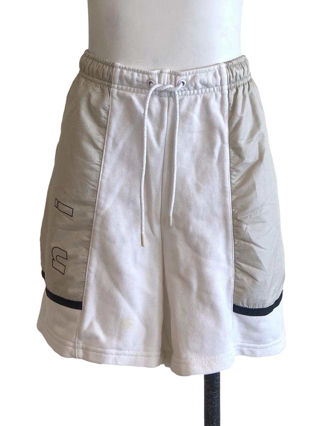 White & Bone Beige Shorts
