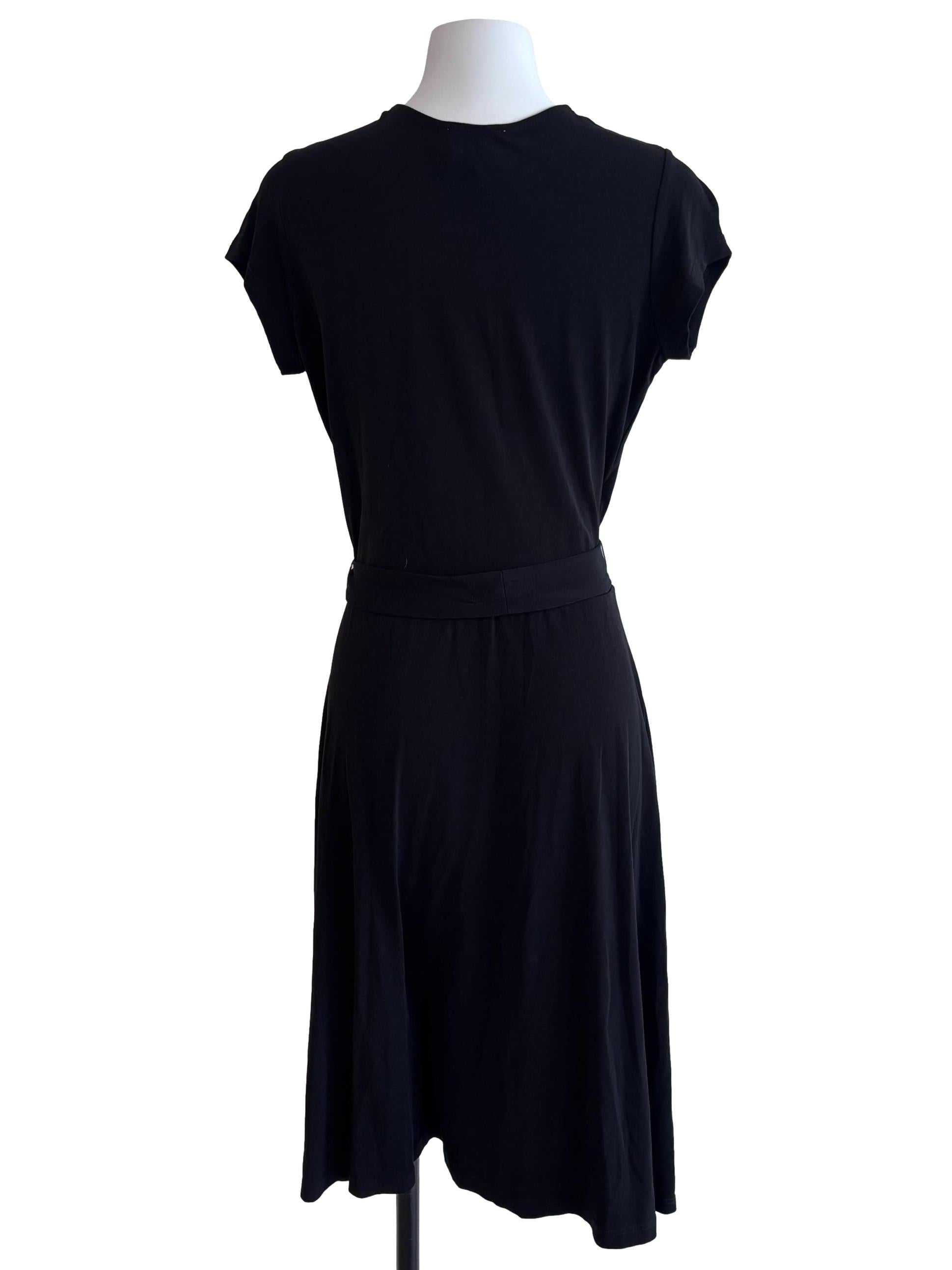 Black Cap Sleeve Wrap Dress CSN