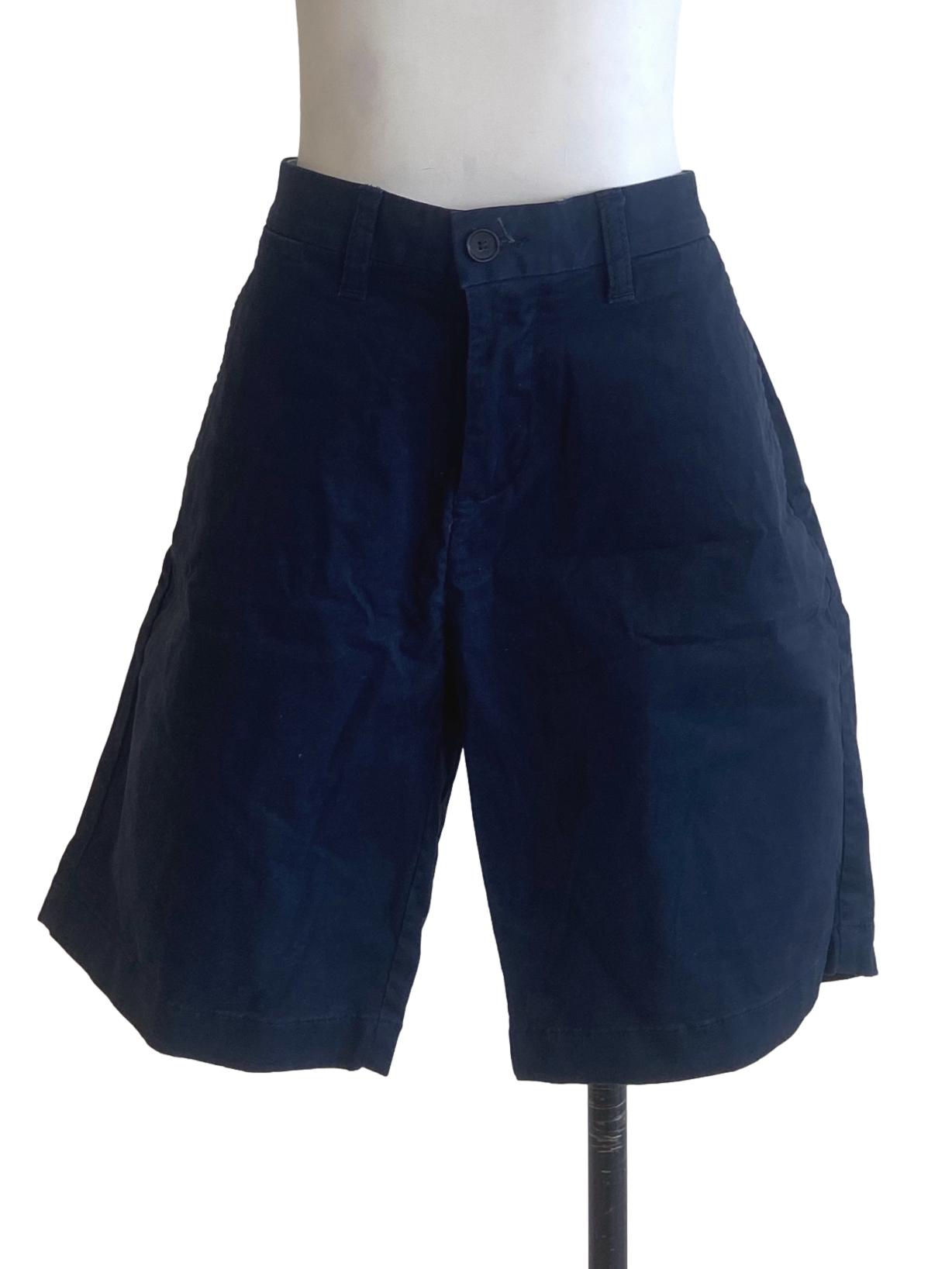 Denim Blue Herringbone Culottes Jeans