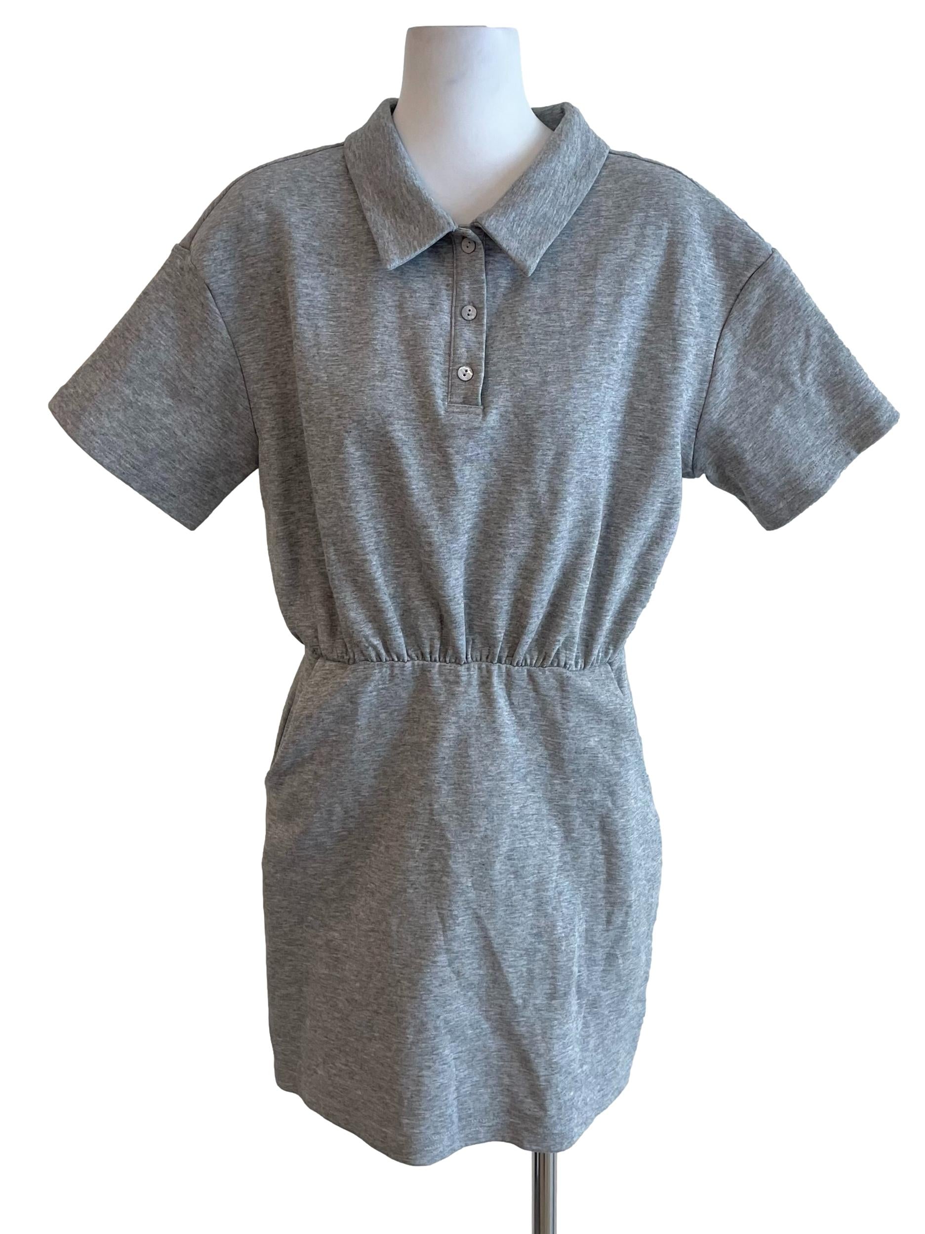 Light Grey Polo Top Dress