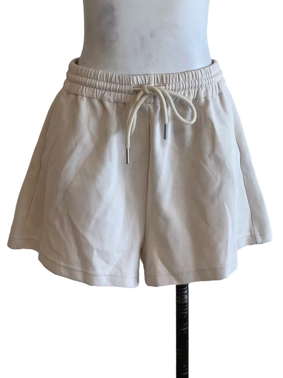 White High-Waisted Shorts