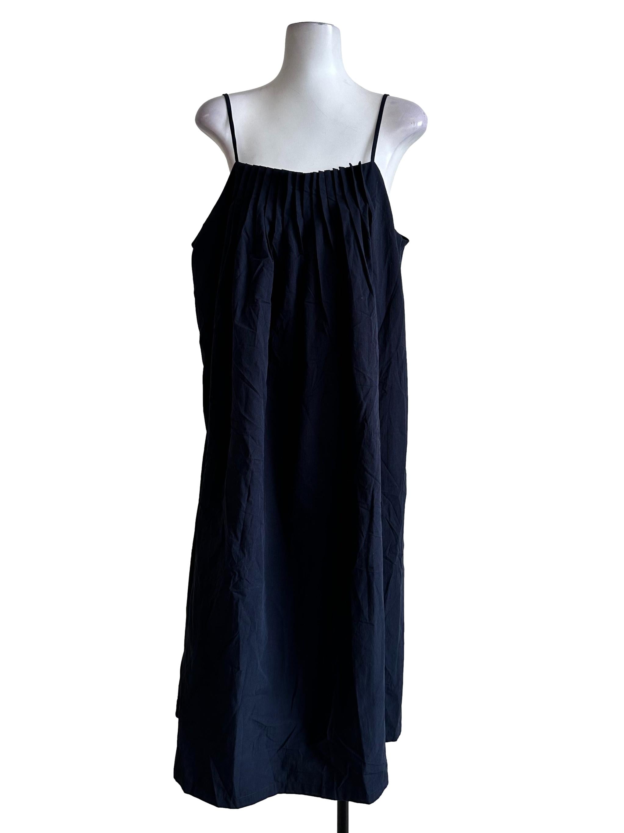 Blue Black Sleeveless Maxi Dress