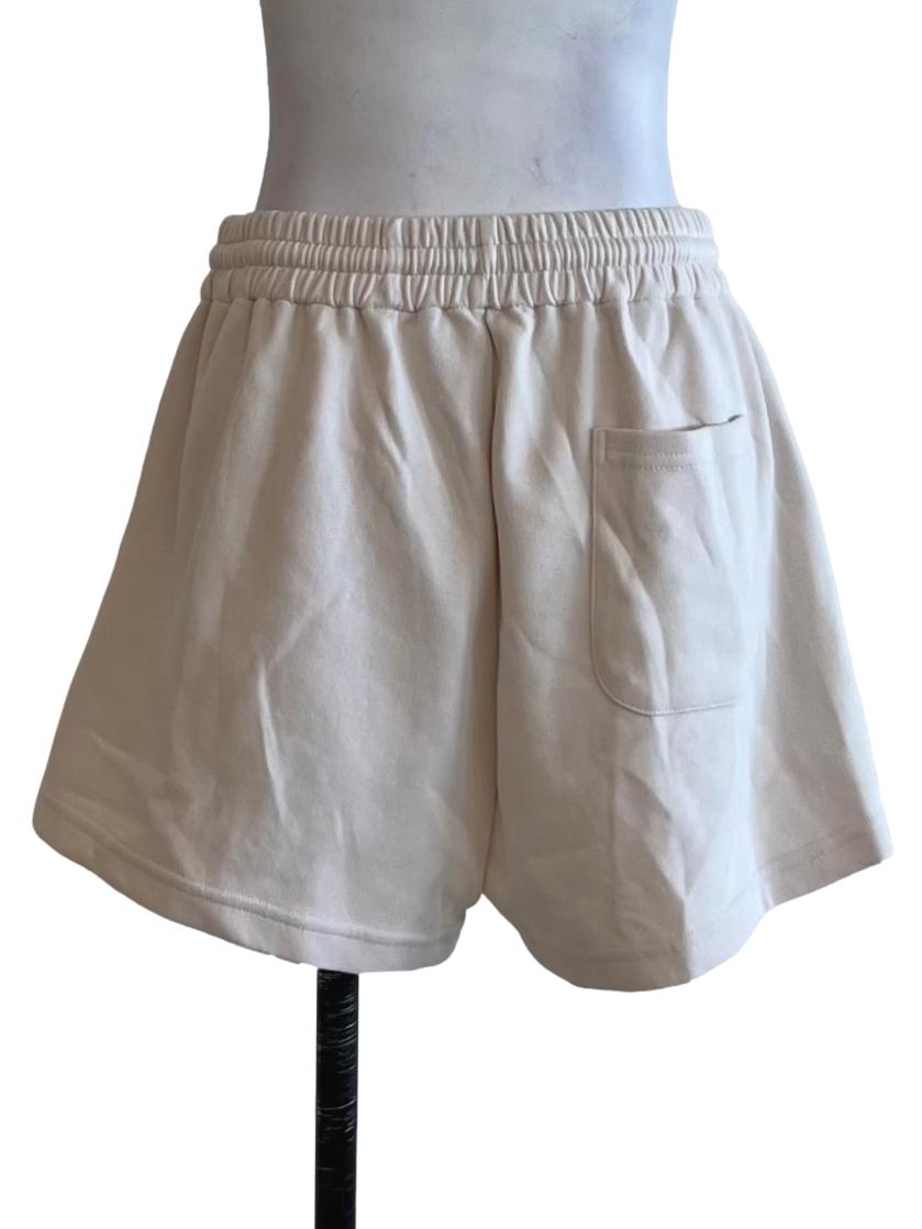 White High-Waisted Shorts