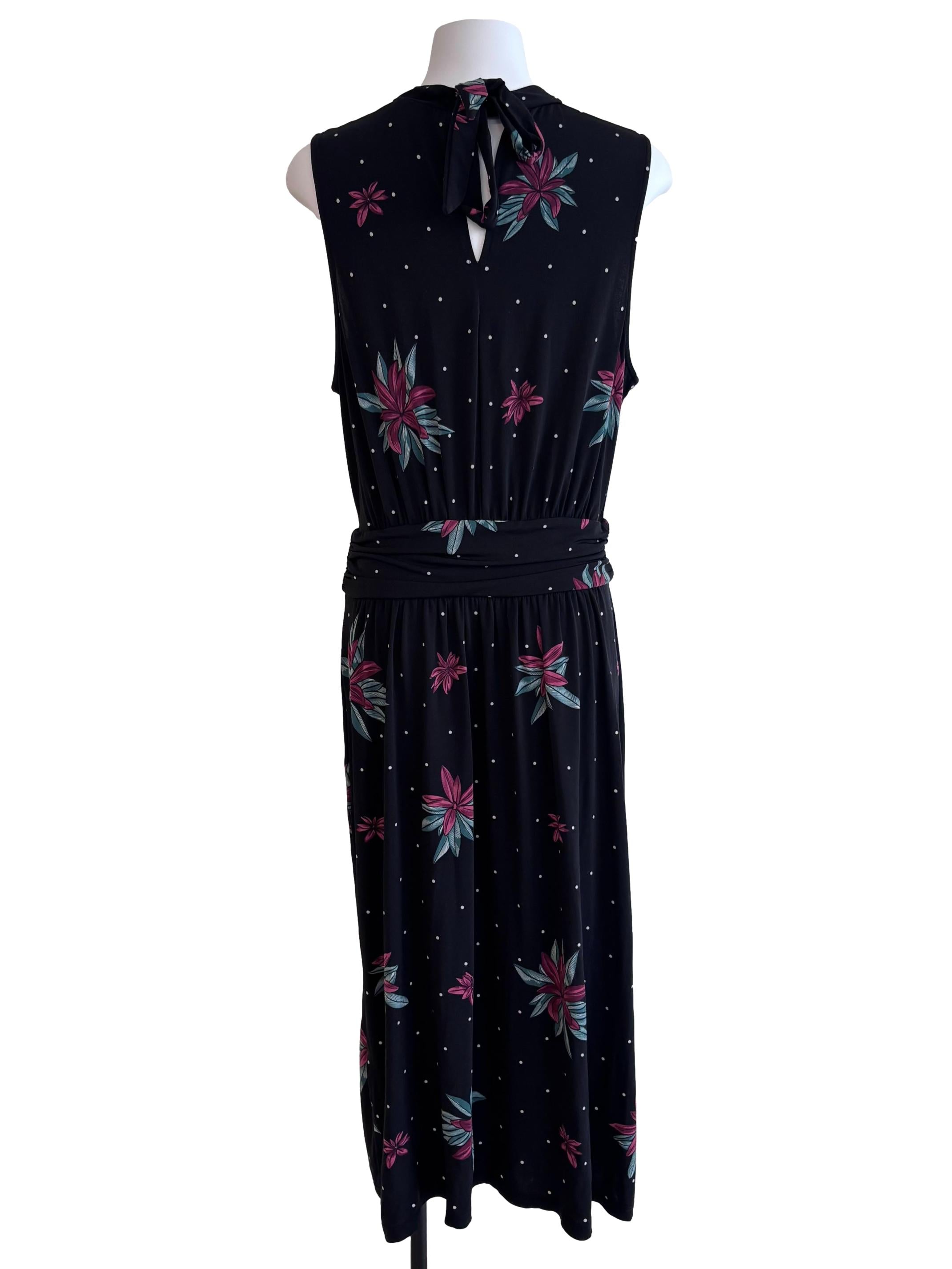 Black Flower Print Aria Dress CSN